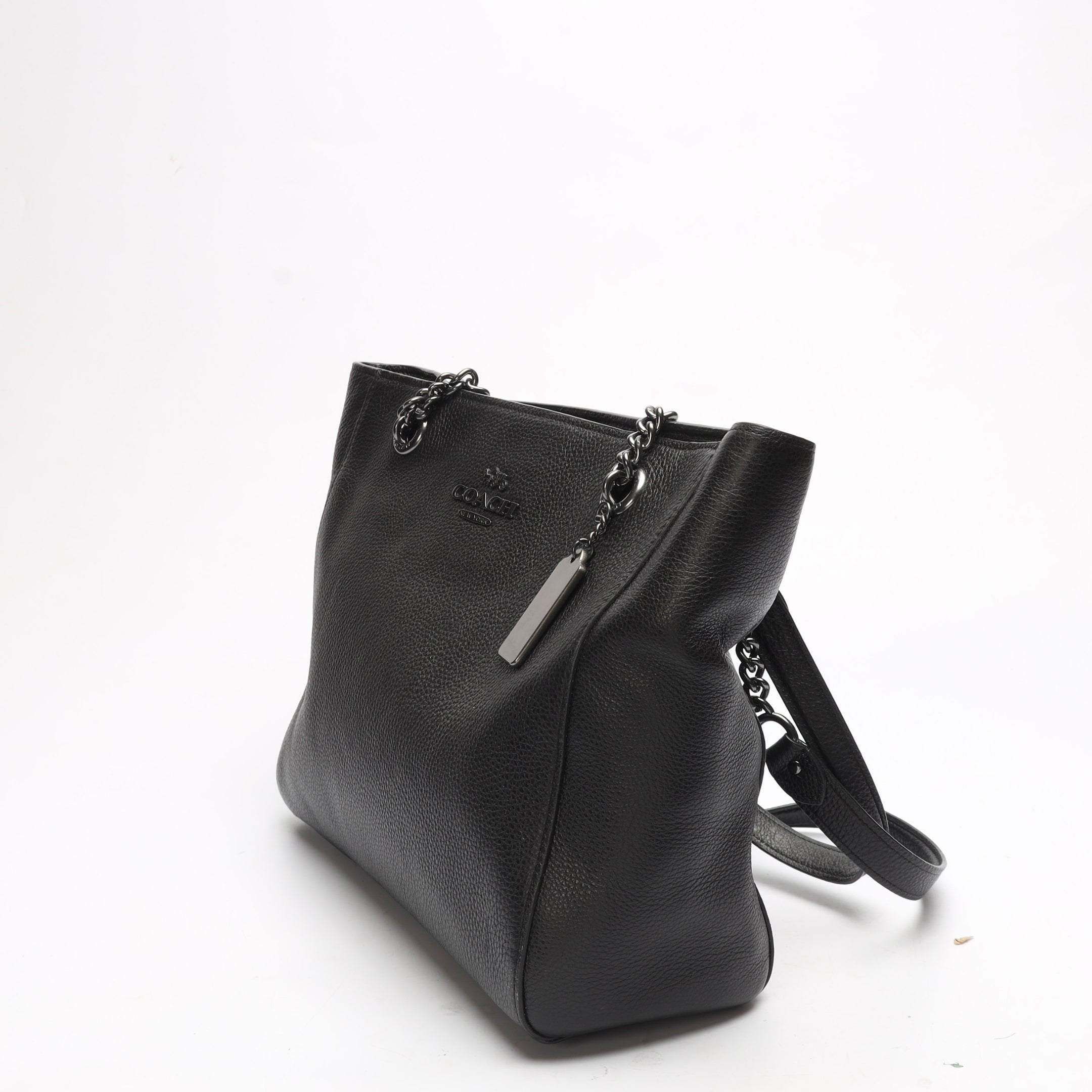 Coach Black Chain Marlie Tote