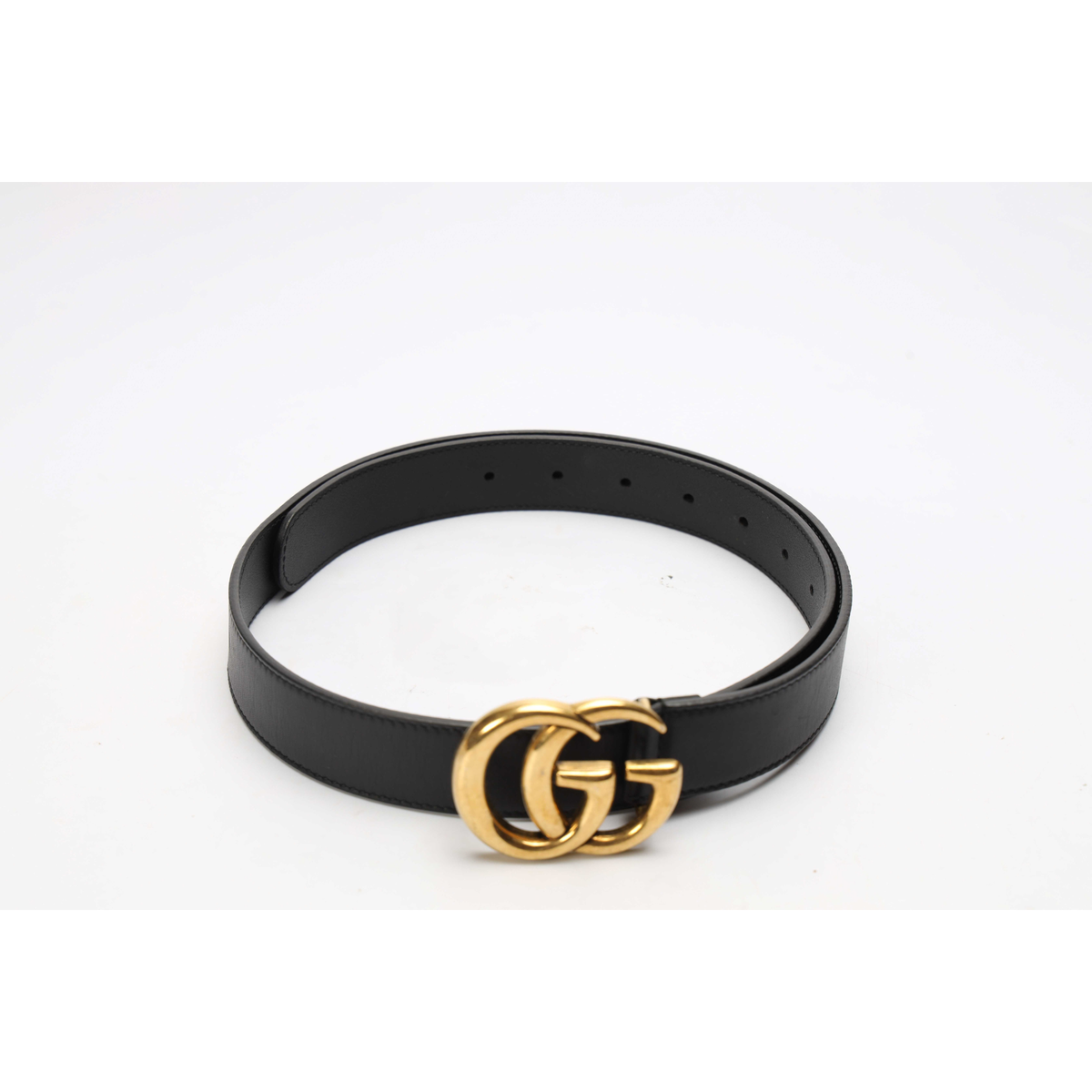 Gucci Black Marmont Logo Buckle Belt
