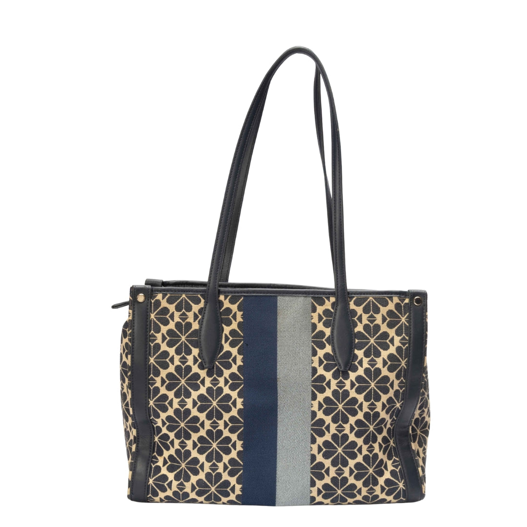Kate Spade Flower Jacquard Stripe Market Tote
