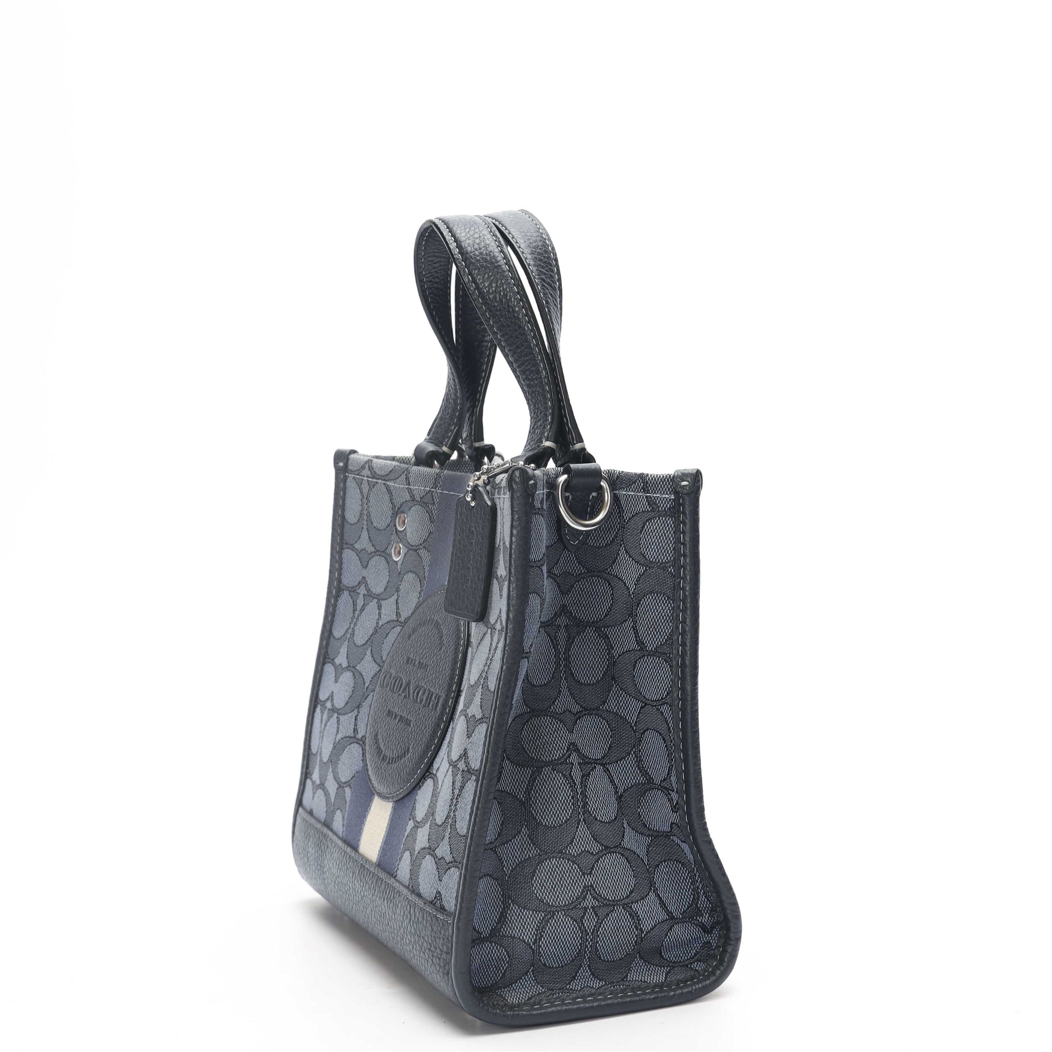 Coach Navy Dempsey Logo Mini Tote