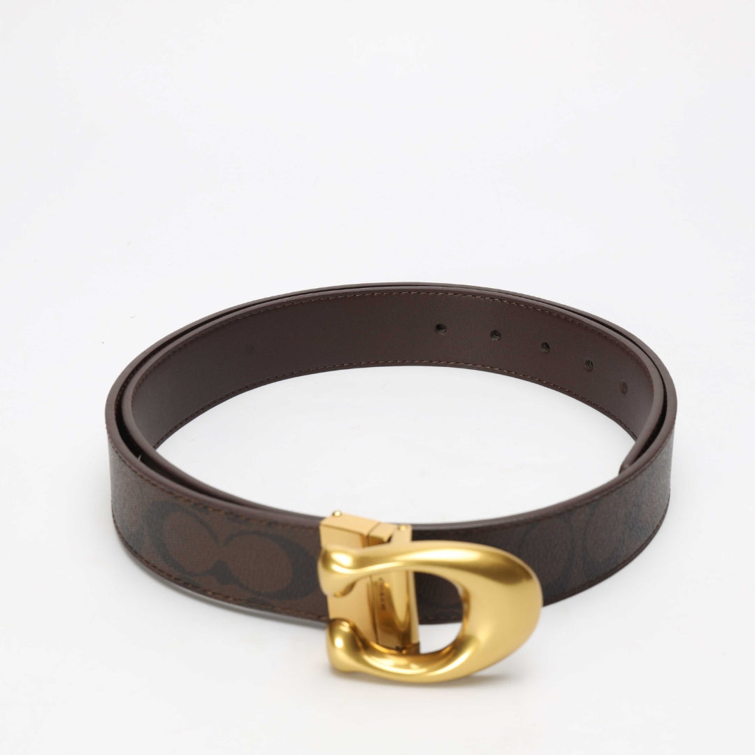 Coach Reversible Signature Canvas Buckle Bet