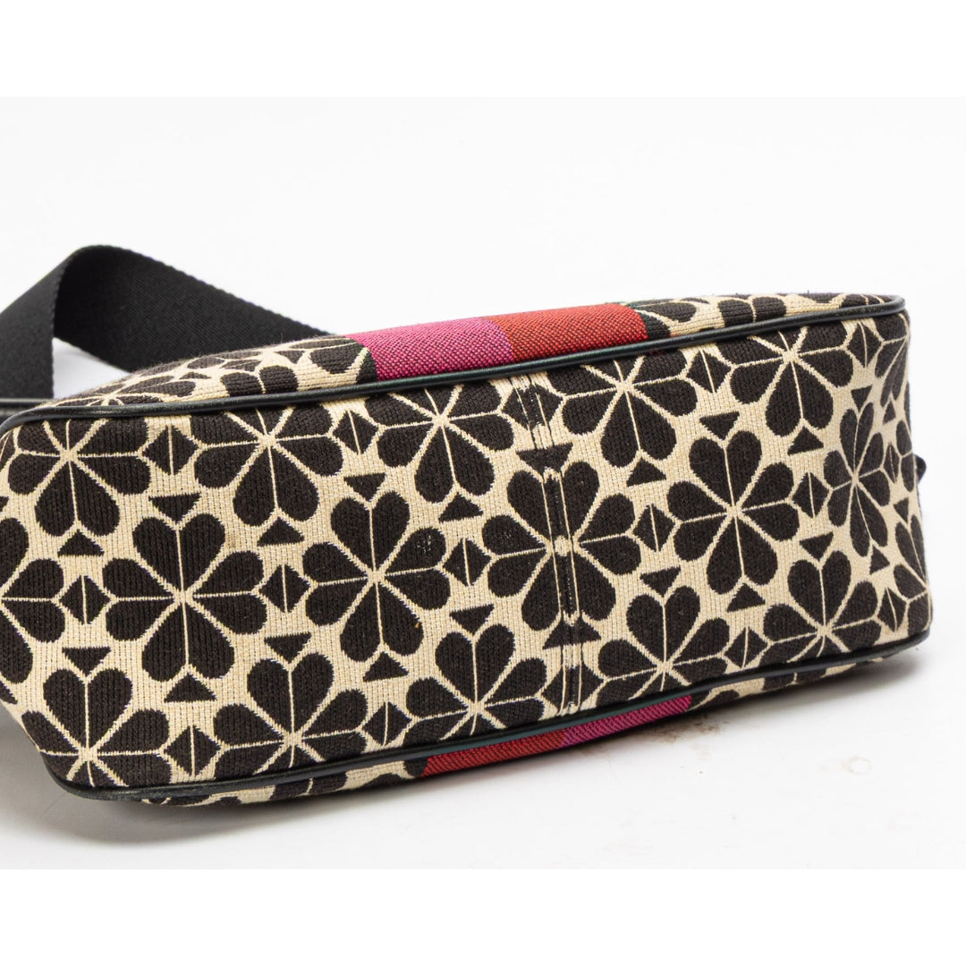 Kate Spade Flower Jacquard Stripe Convertible Shoulder Bag