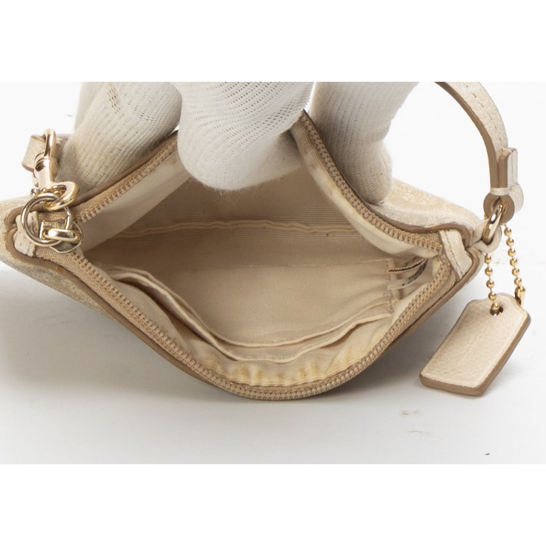 Coach Signature Jacquard Small Wristlet