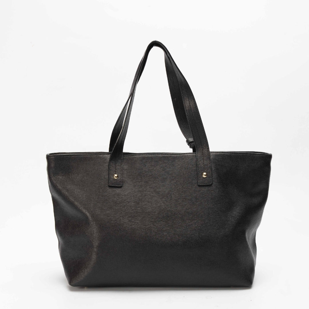 Furla Black Saffiano Leather Linda Tote