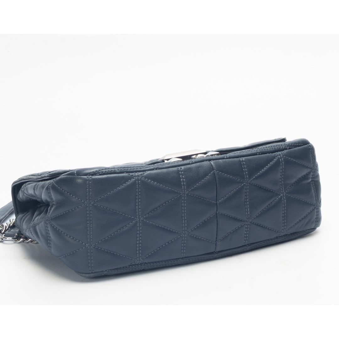 Michael Kors Sloan Navy Large Quilted Shoulder Bag