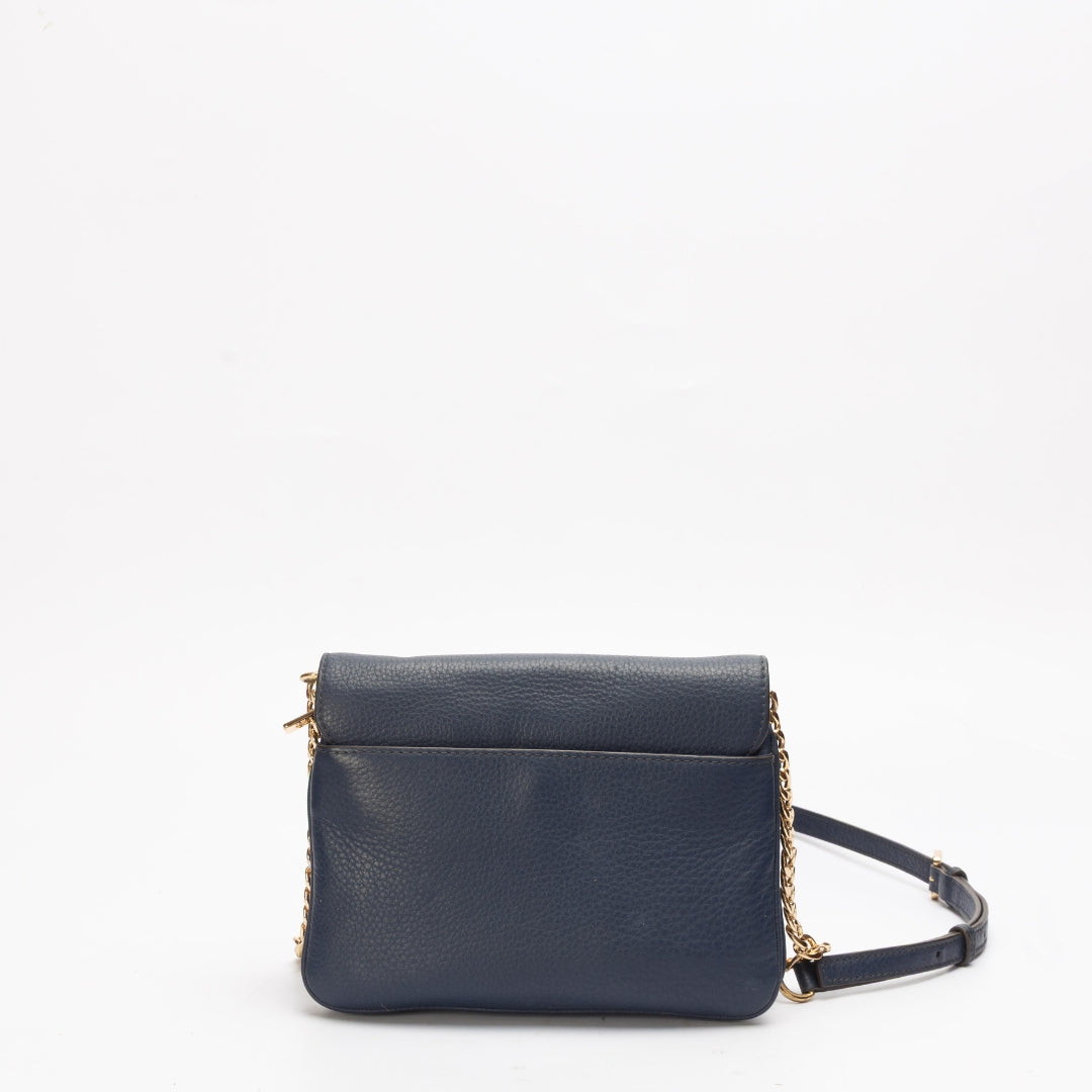 Michael Kors Blue Jet Set Flap Crossbody Bag