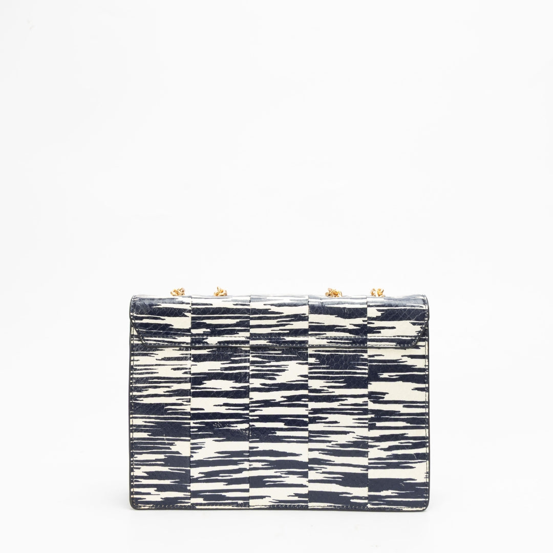 Tory Burch Navy Blue Gemini Link Shoulder Bag