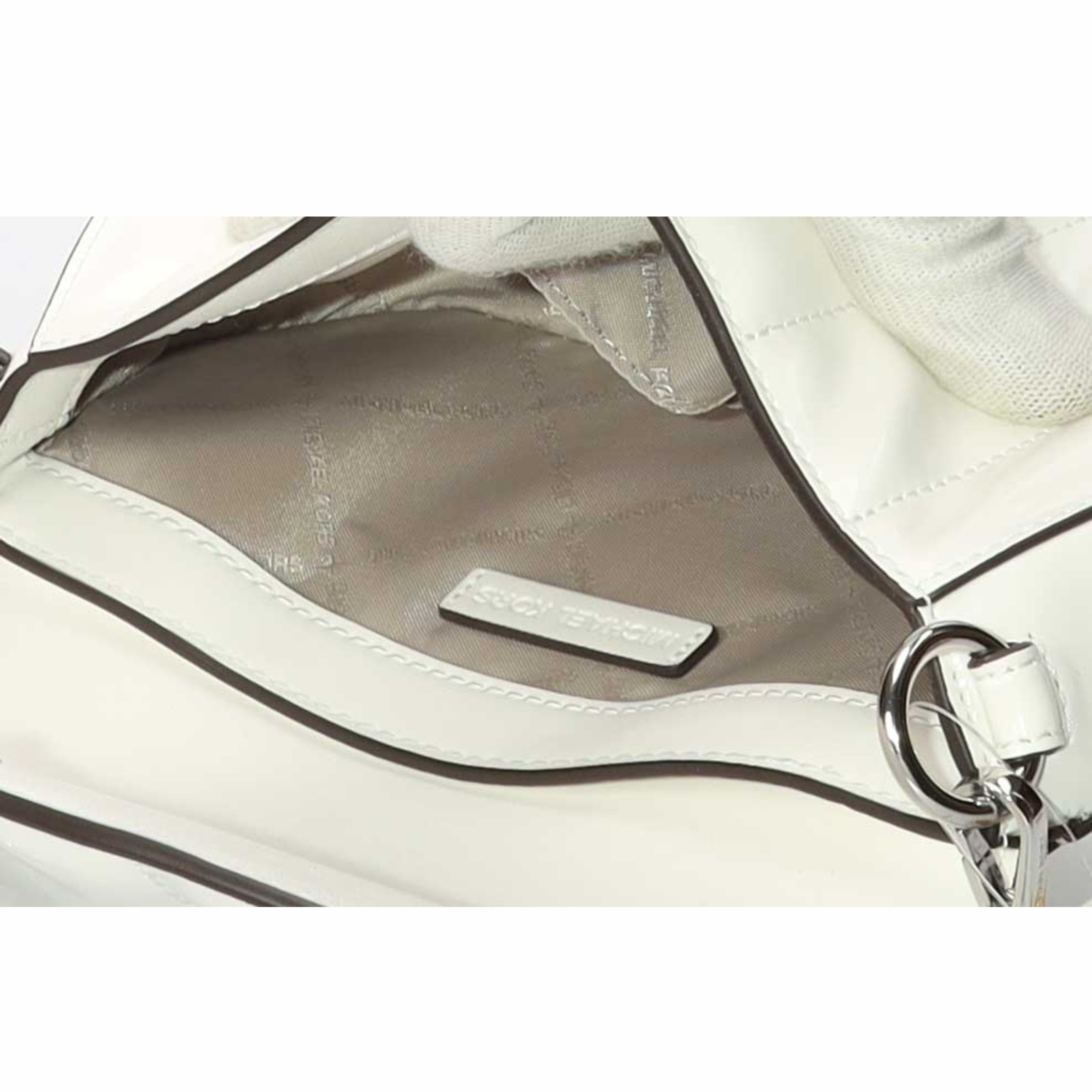 Michael Kors Mila White Small Crossbody Bag