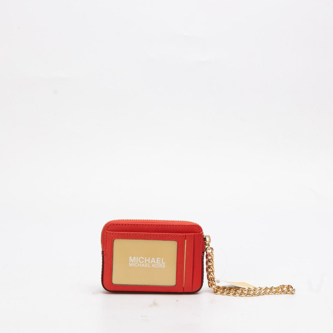 Michael Kors Saffiano Leather Chain Card Case
