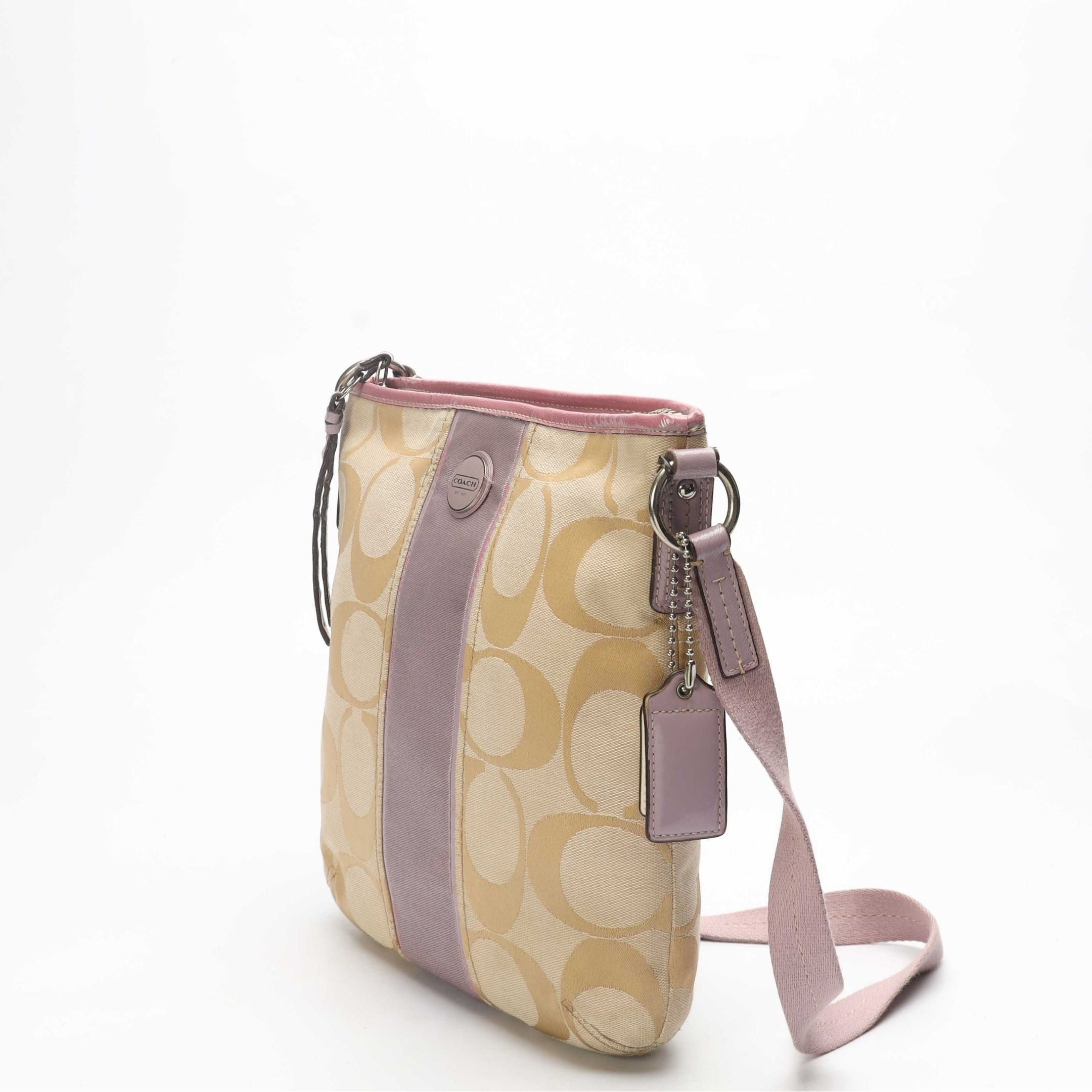 Coach Signature Canvas Stripe Crossbody Bag