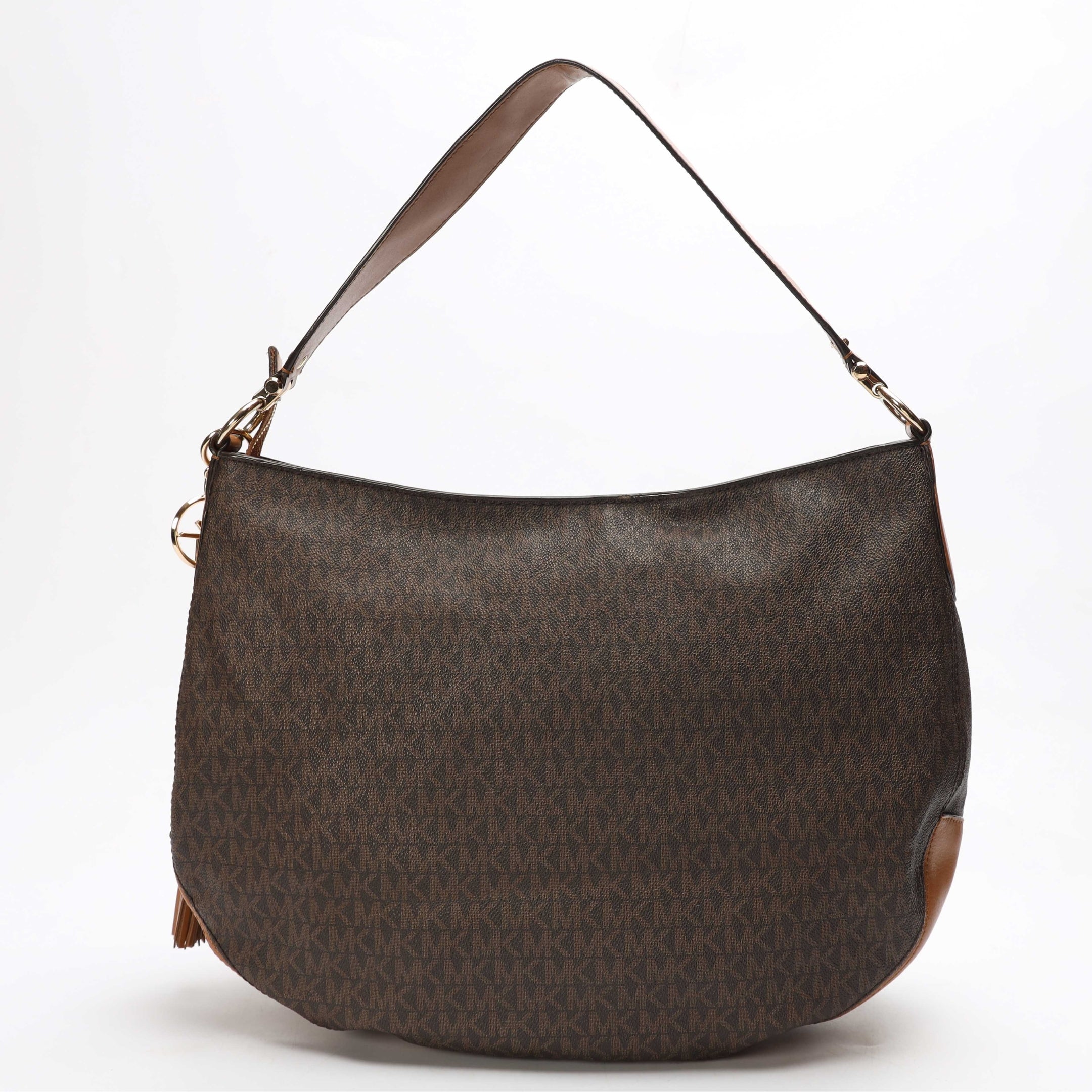 Michael Kors Brooke Brown Logo Hobo Bag