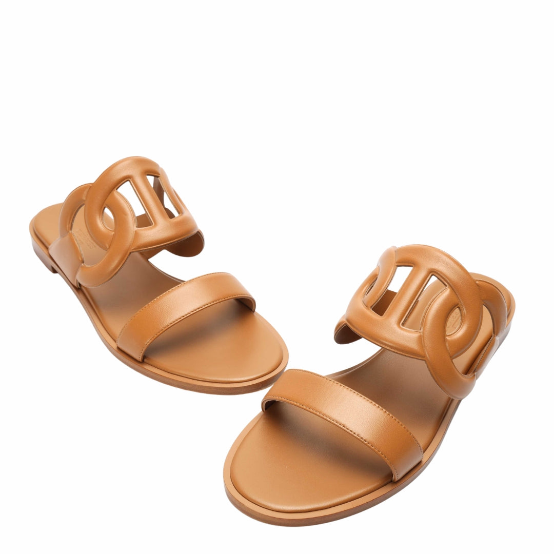 Hermes Tan Lagune Sandal