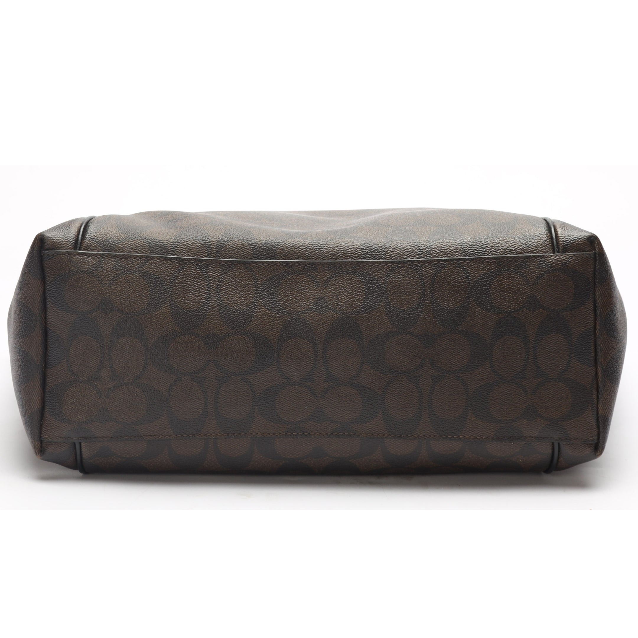 Coach Brown Signature Canvas Ava Chain Tote