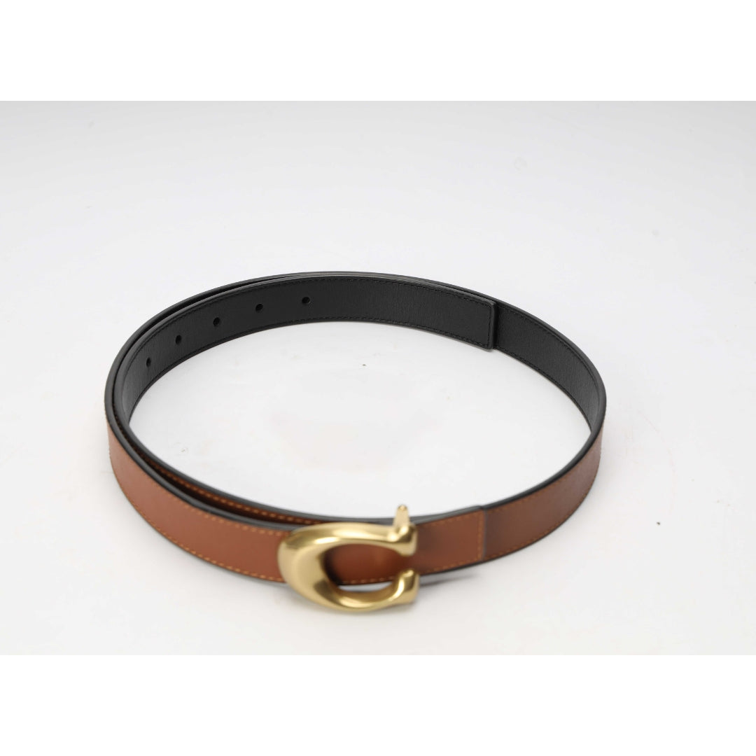 Coach Signature Buckle Reversible Belt