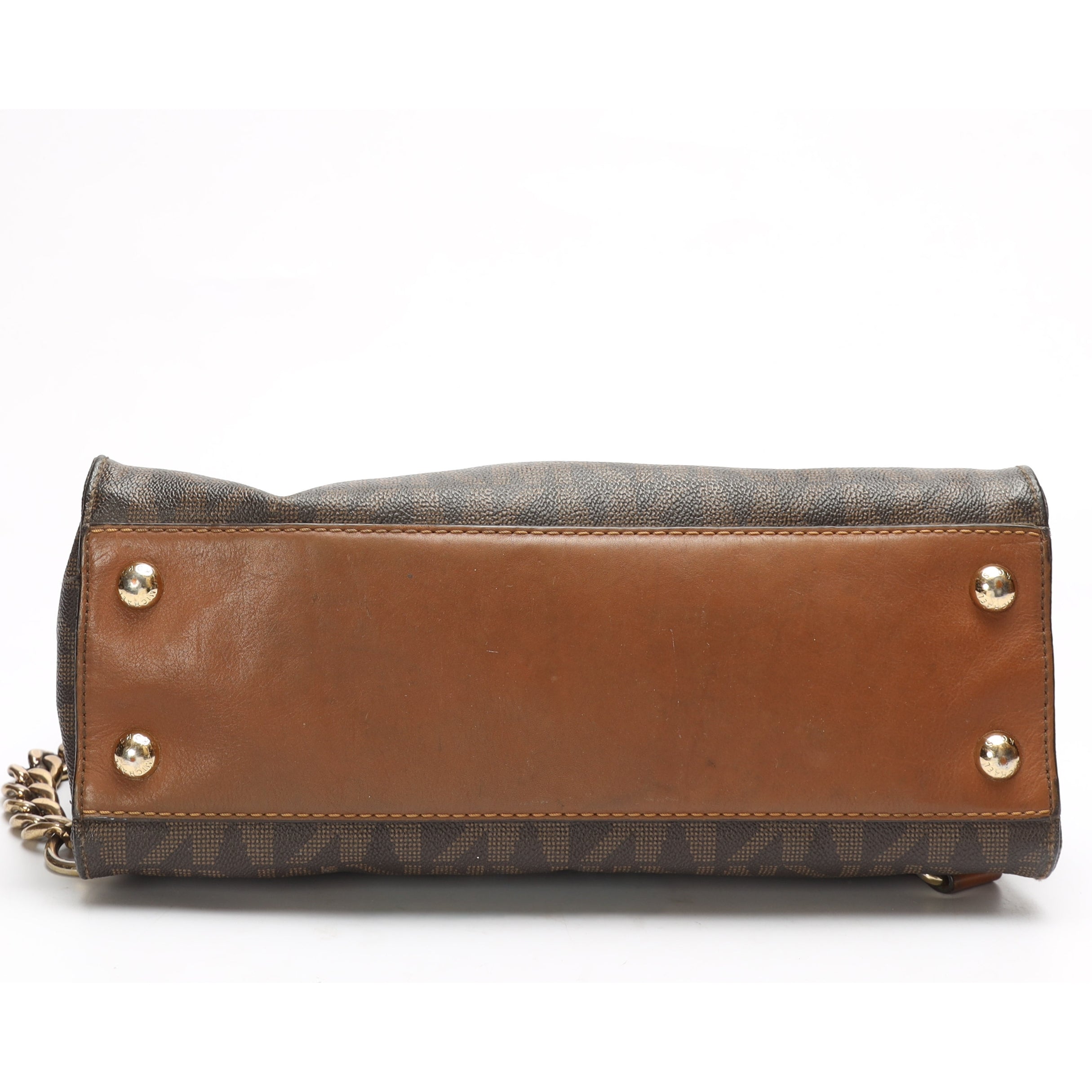 Michael Kors Hamilton Brown Logo Satchel