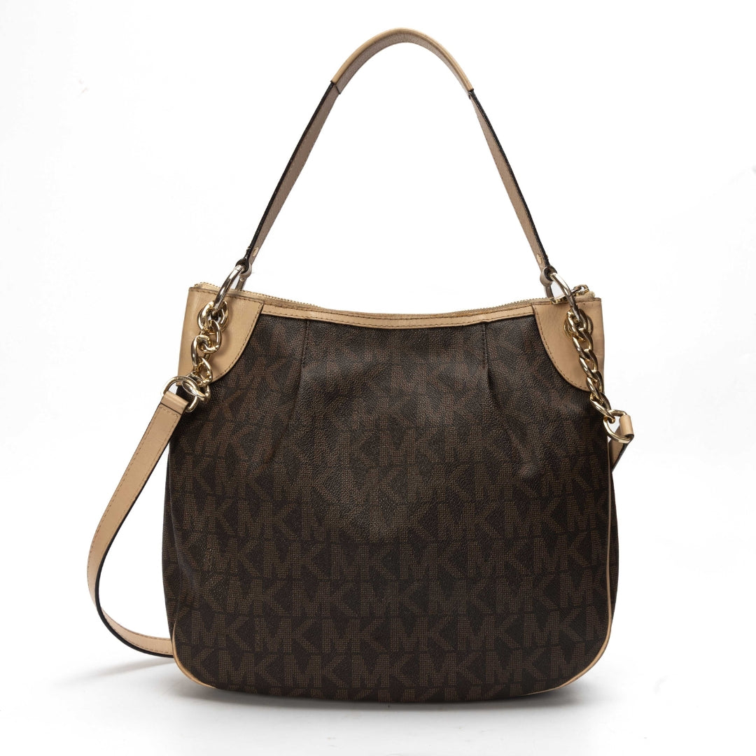 Michael Kors Jet Set Signature Trim Hobo Bag