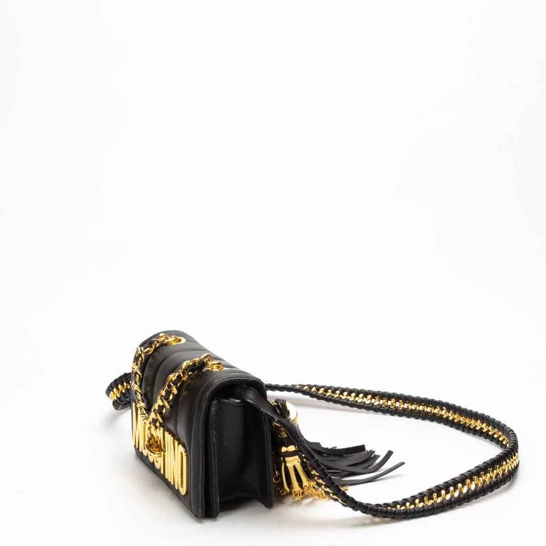 Moschino Black Skeleton Crossbody Bag