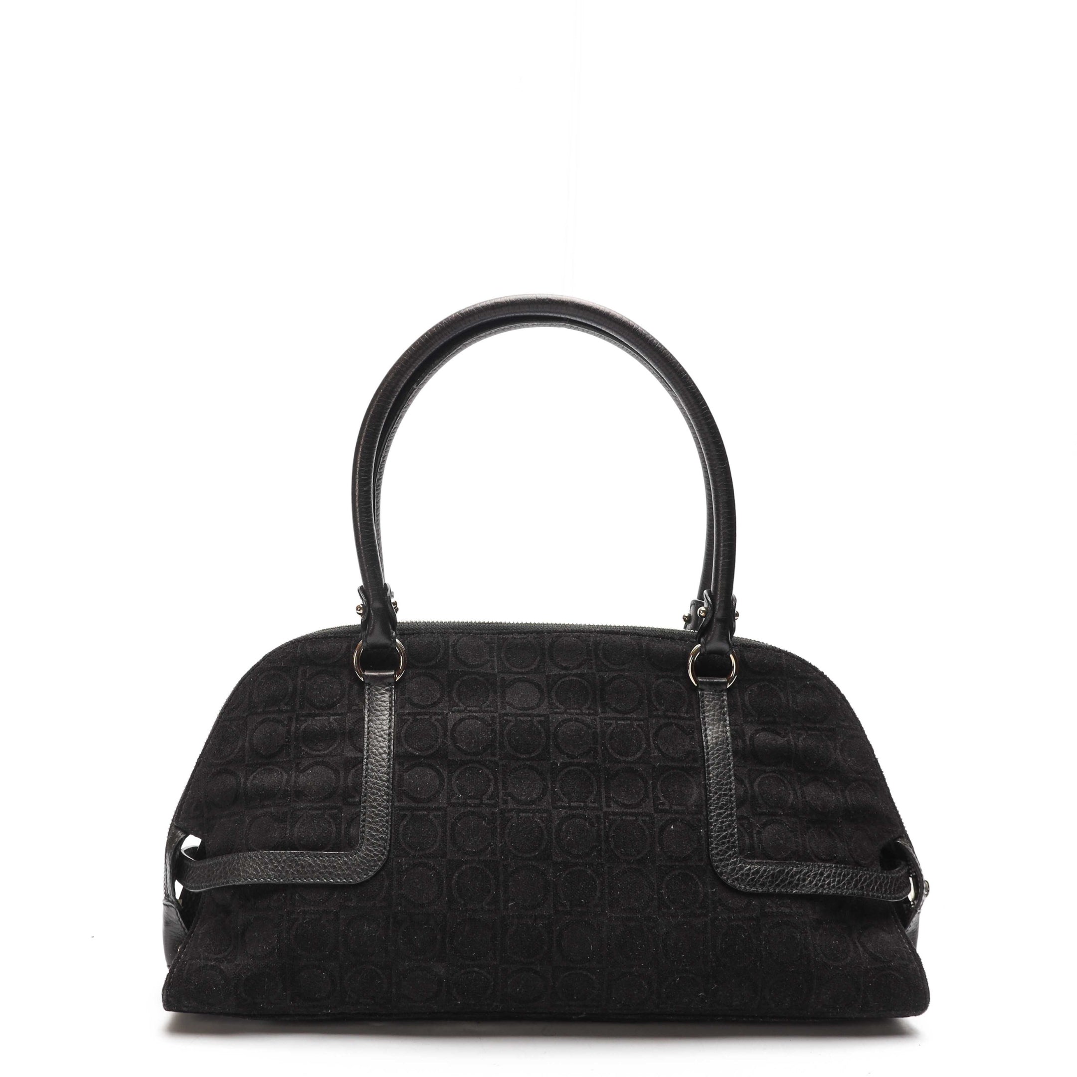 Salvatore Ferragamo Gancini Black Shoulder Bag