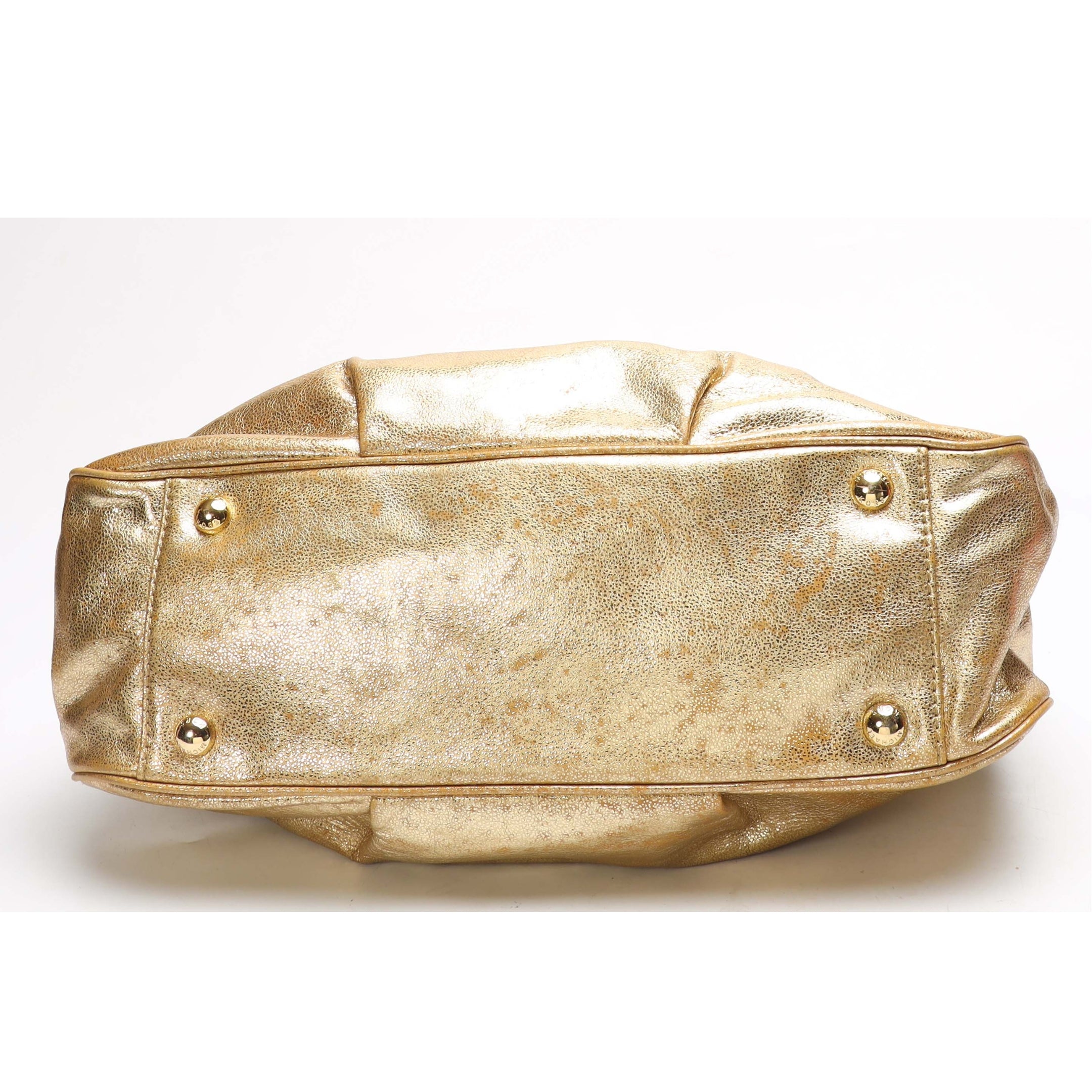 Michael Kors Fulton Gold Metallic Shoulder Bag