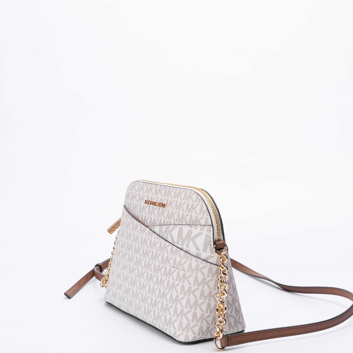 Michael Kors White Jet Set Travel Crossbody Bag
