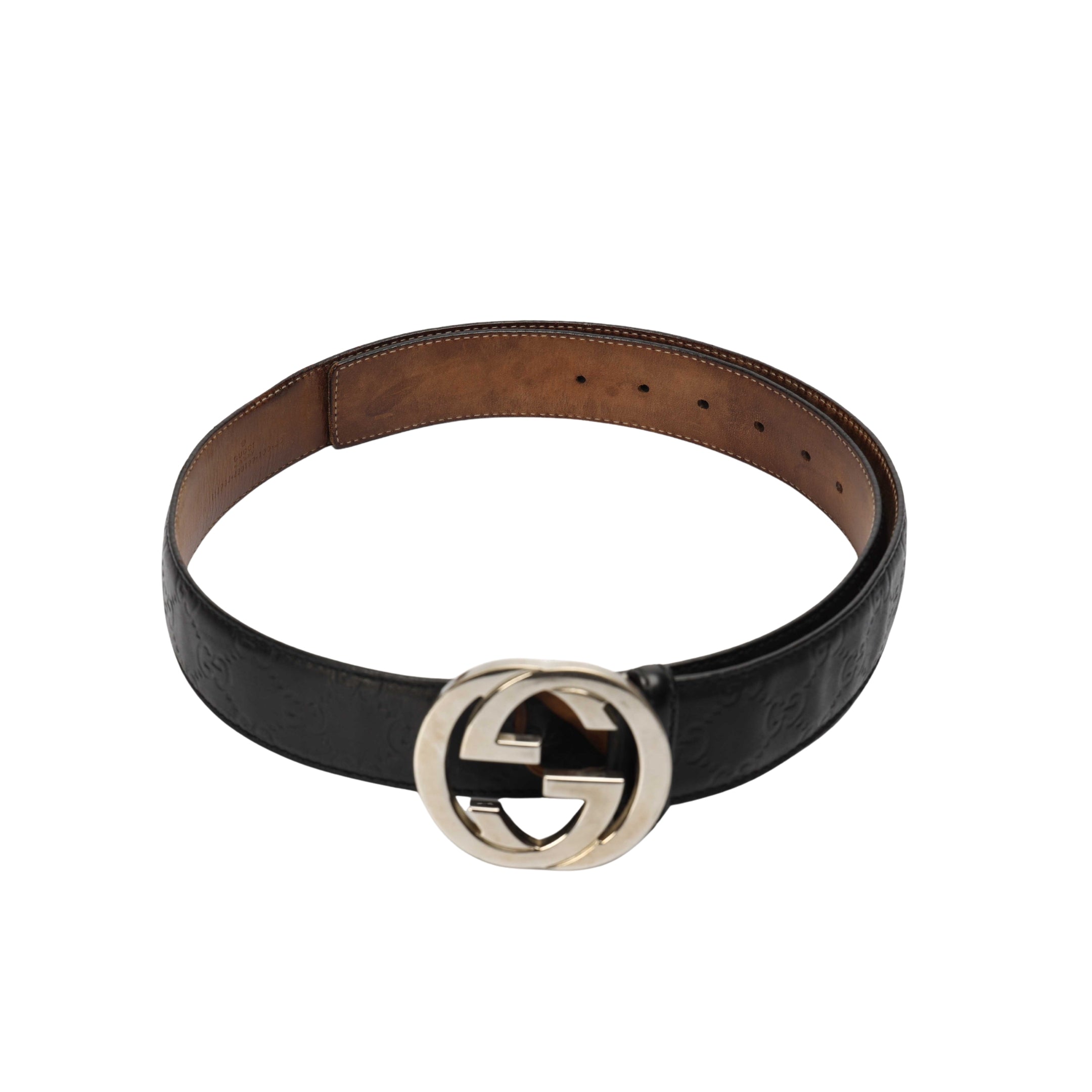 Gucci Brown GG Logo Casual Belt