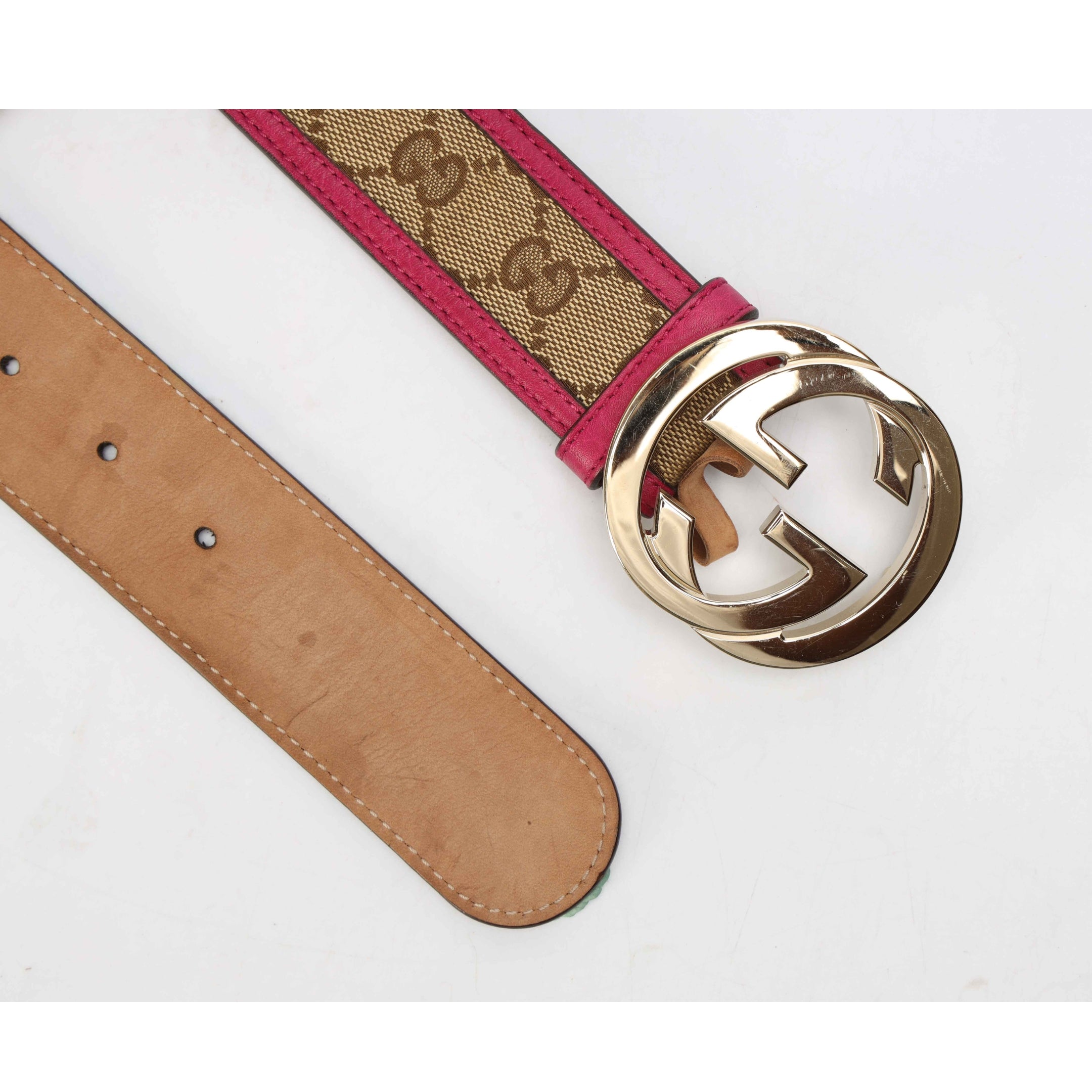 Gucci GG Buckle Leather Belt