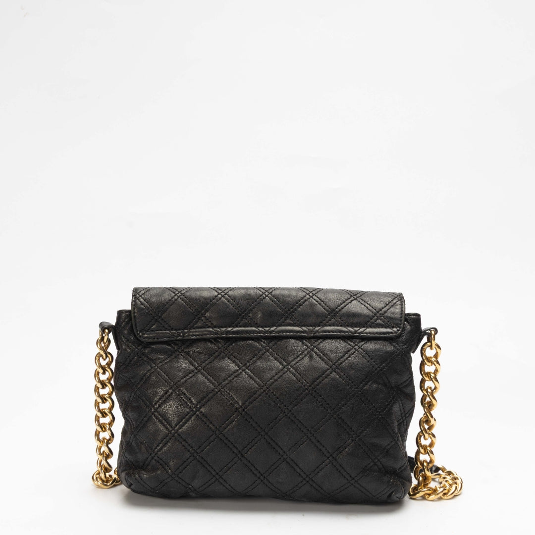 Marc Jacobs Black Quilted Flap Chain Shoulder Bag