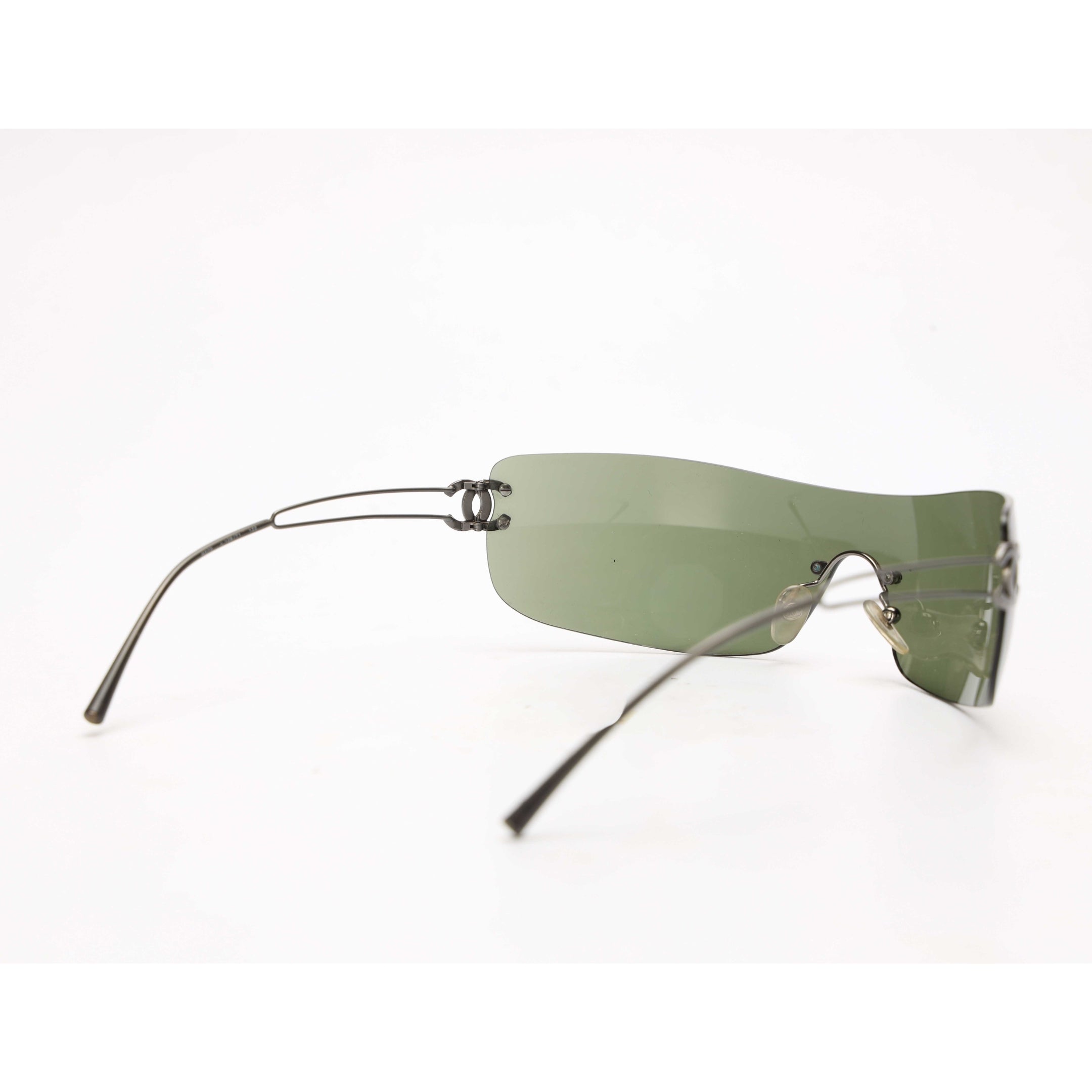 Chanel Green Shield Sunglasses