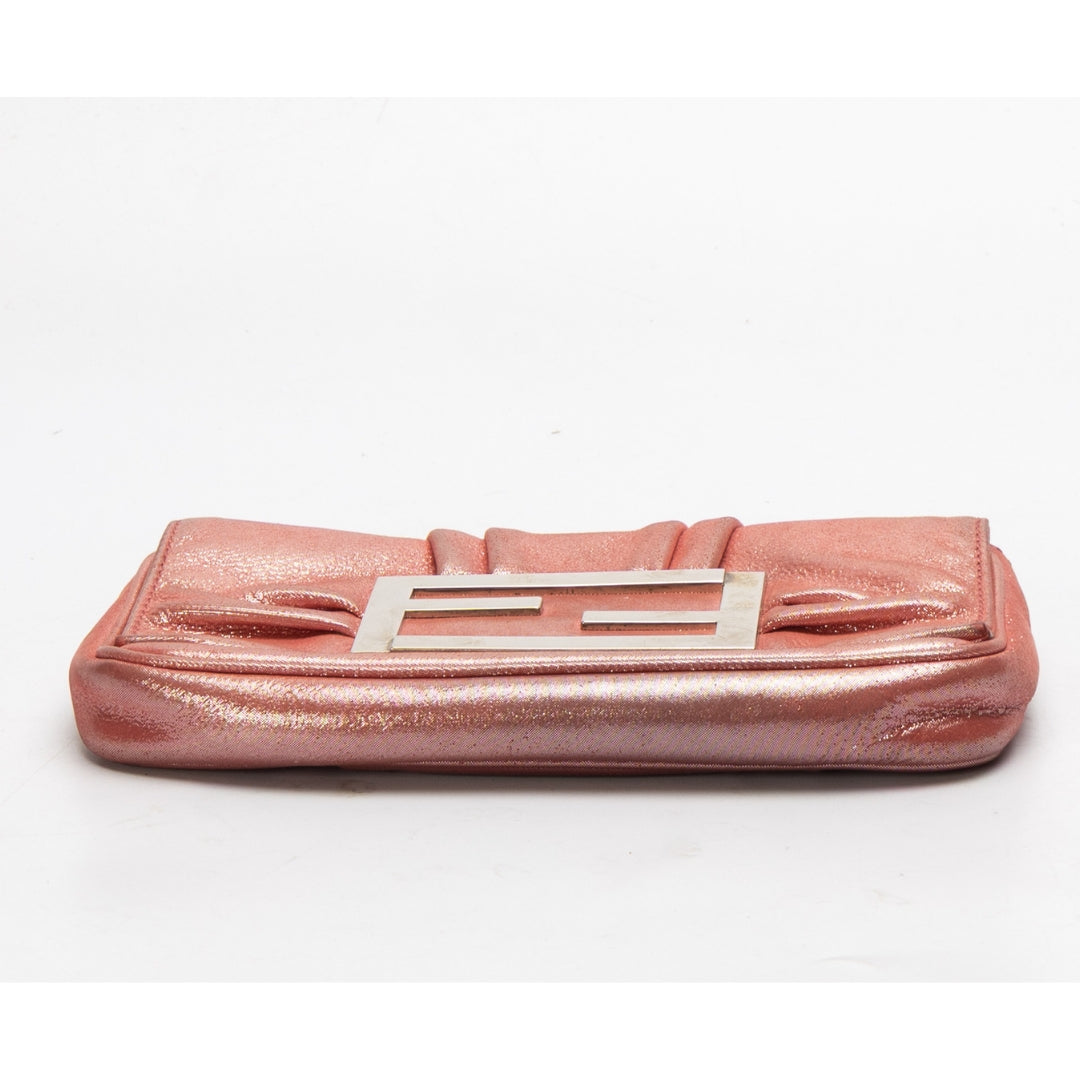 Fendi Pink Metallic Mia Pochette Bag