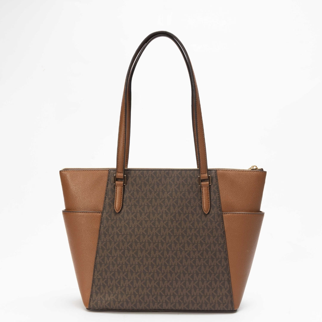 Michael Kors Charlotte Brown Large Tote Bag