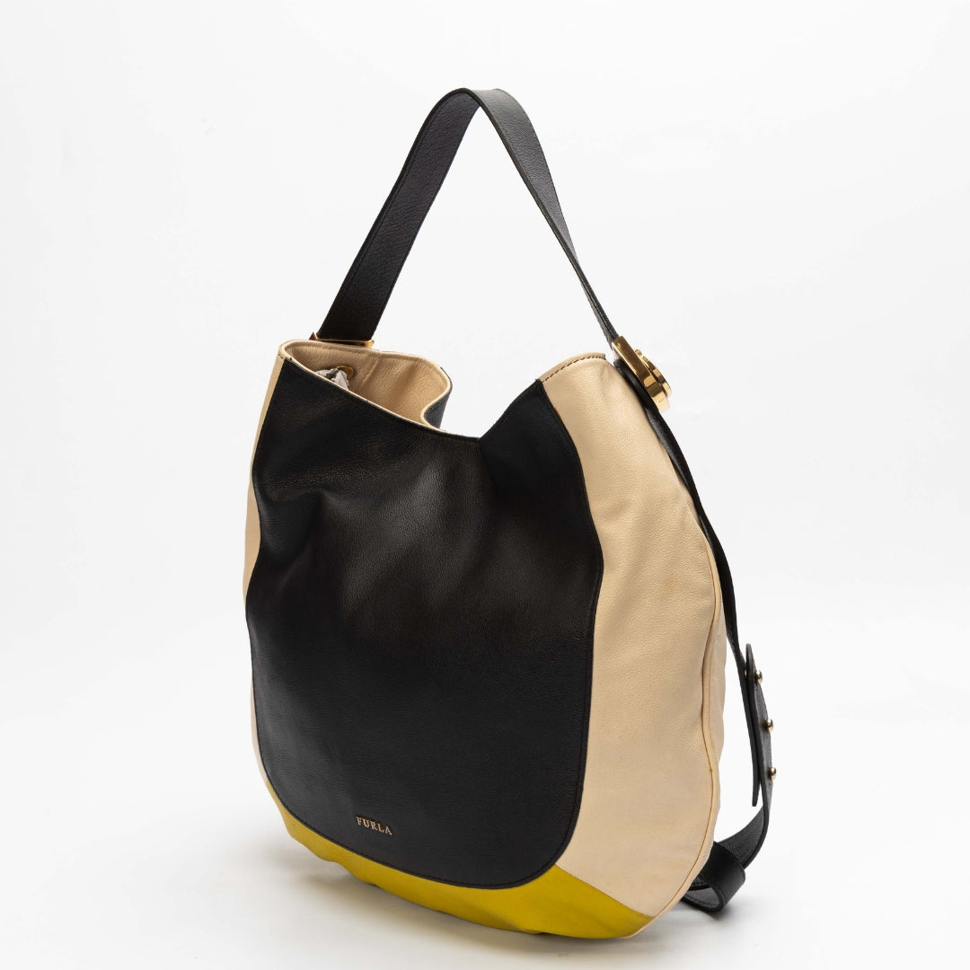 Furla Luna Multi-Panel Hobo Messenger Bag
