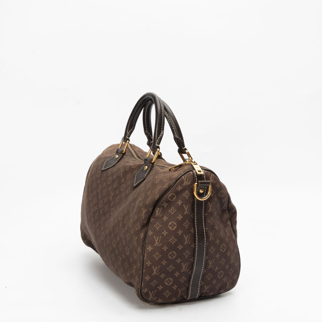 Louis Vuitton Ebene Monogram Speedy 30 Bandouliere Bag