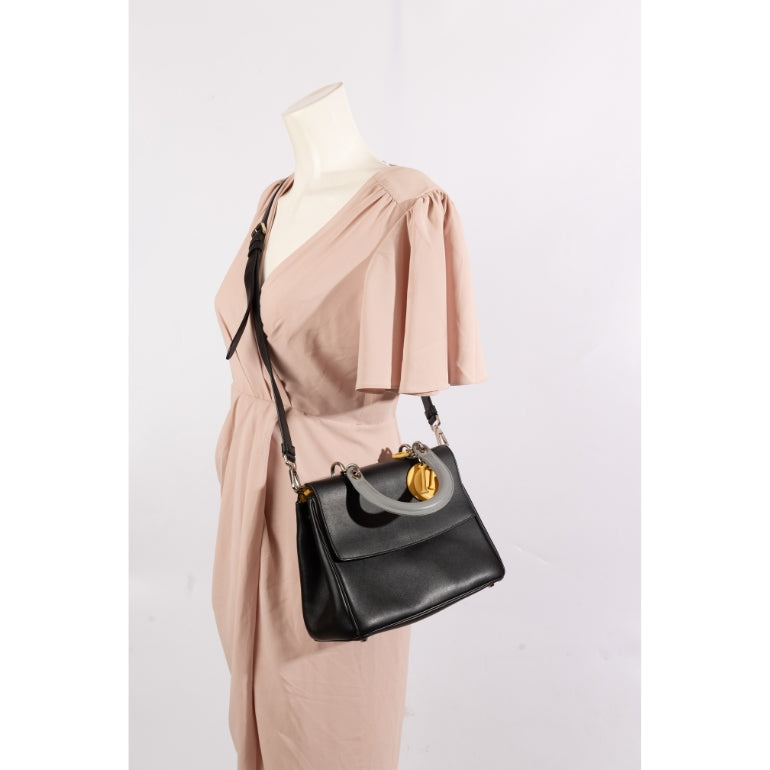 Dior Black Leather Medium Be Dior Flap Bag