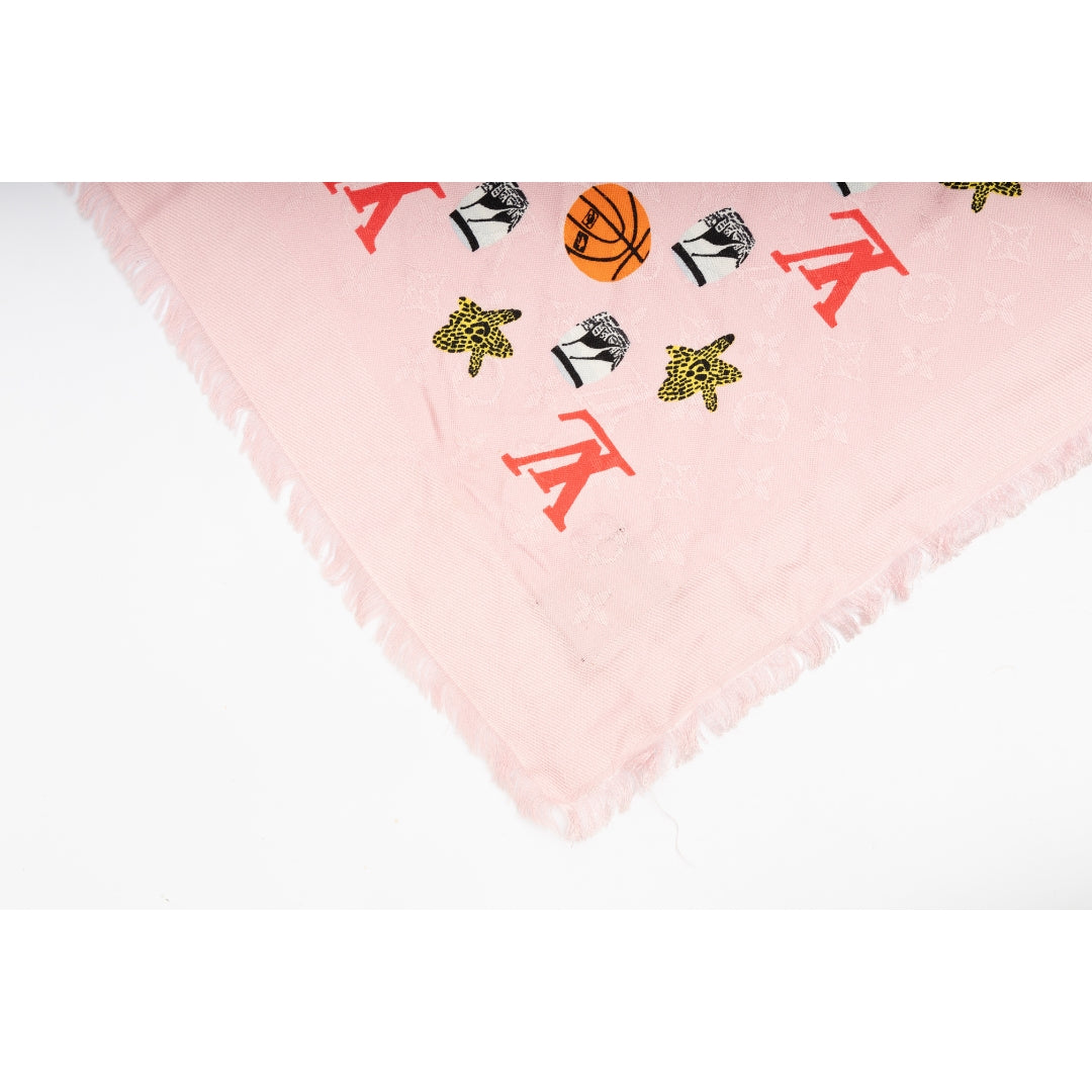 Louis Vuitton Pink Square Shawl