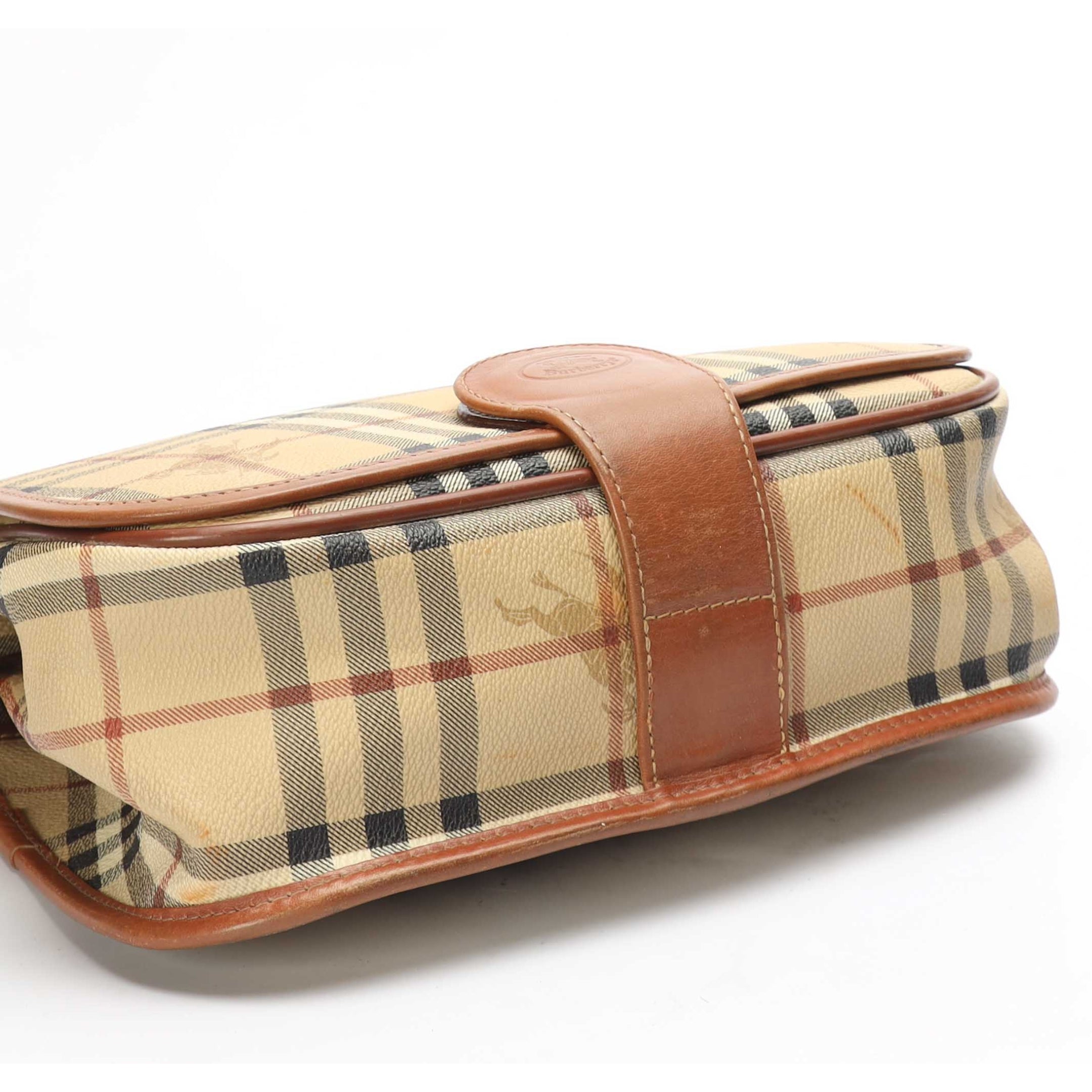 Burberry Haymarket Check Flap Cross Body Bag