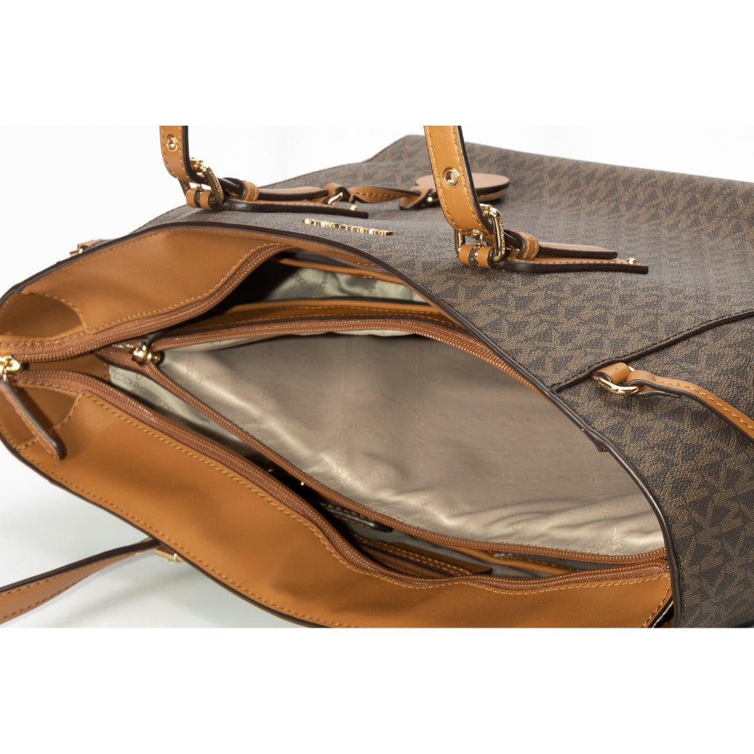 Michael Kors Brown Voyager Logo Tote