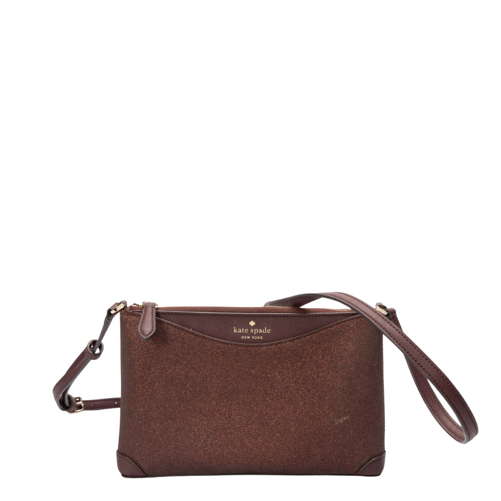 Kate Spade Maroon Shimmy Crossbody Bag