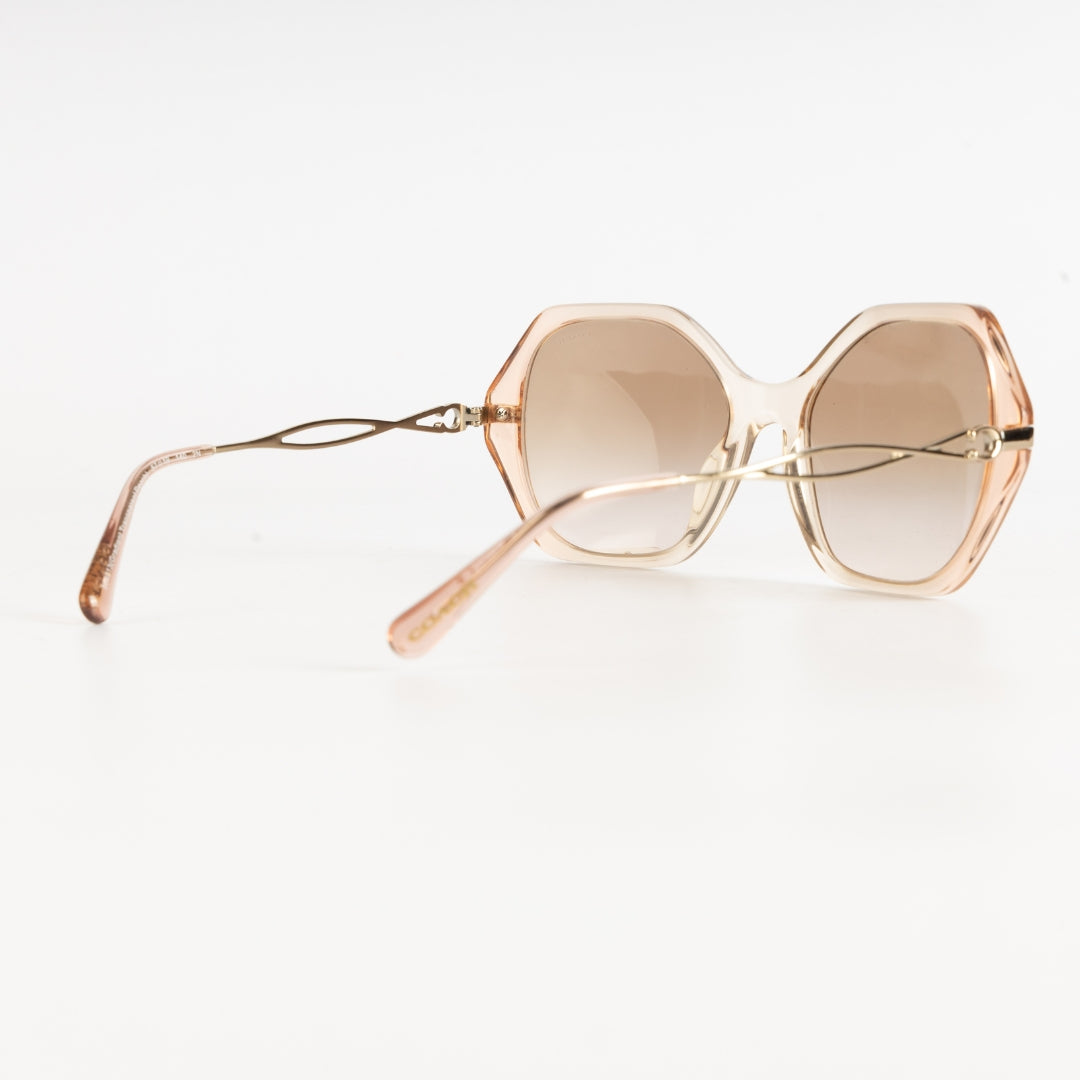 Coach Gradient Transparent Peach Sunglasses