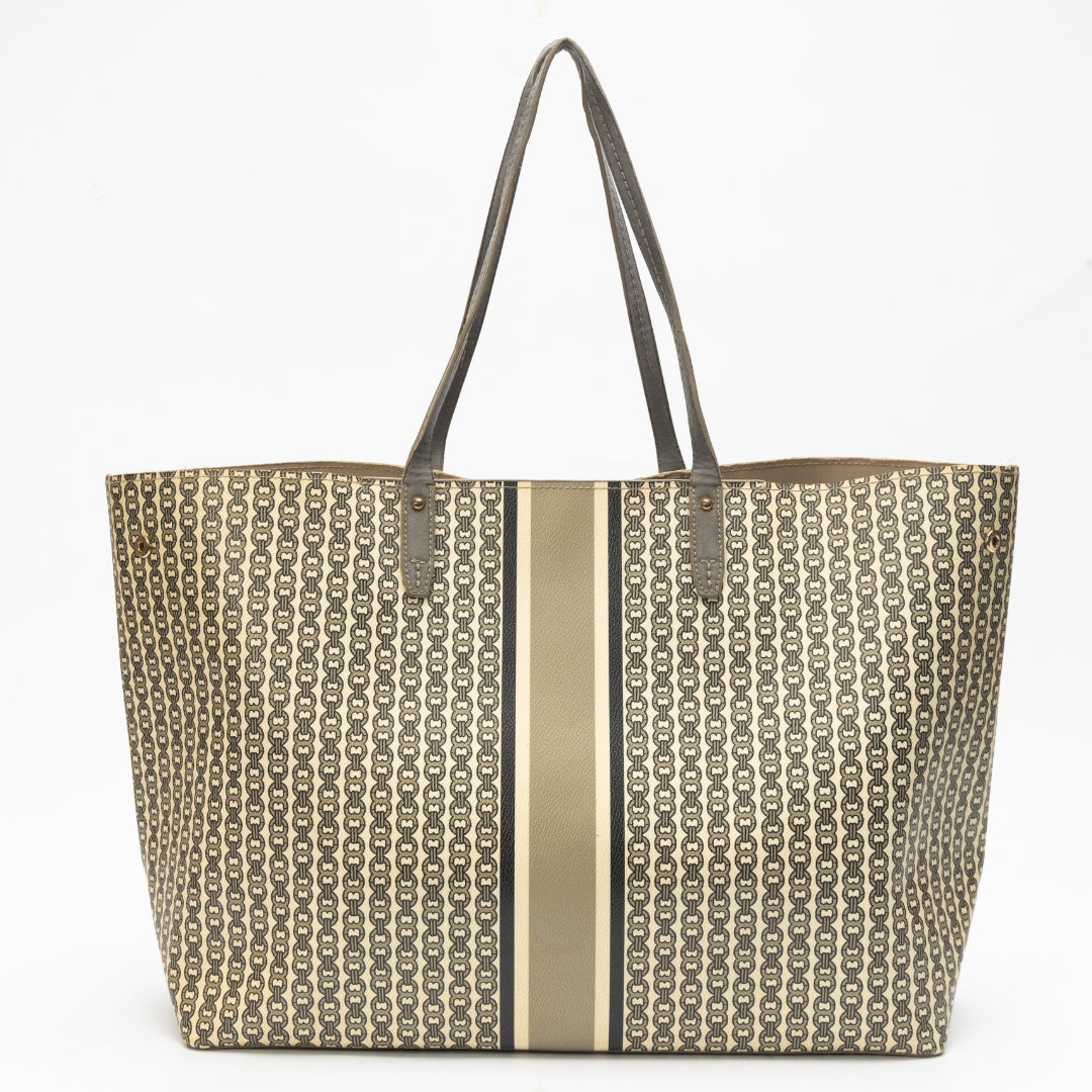 Tory Burch Gemini Link Canvas Tote Bag