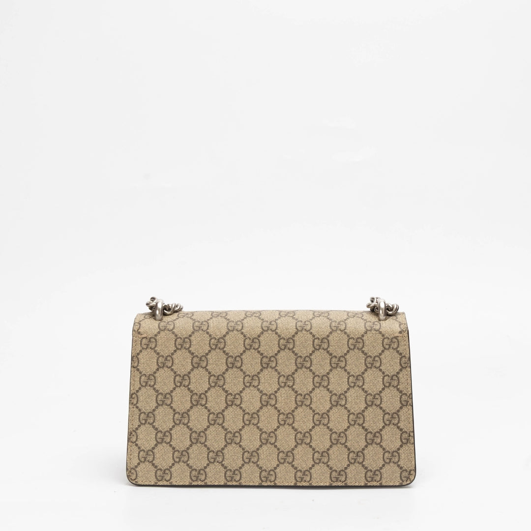 Gucci GG Supreme Canvas Suede Dionysus Shoulder Bag