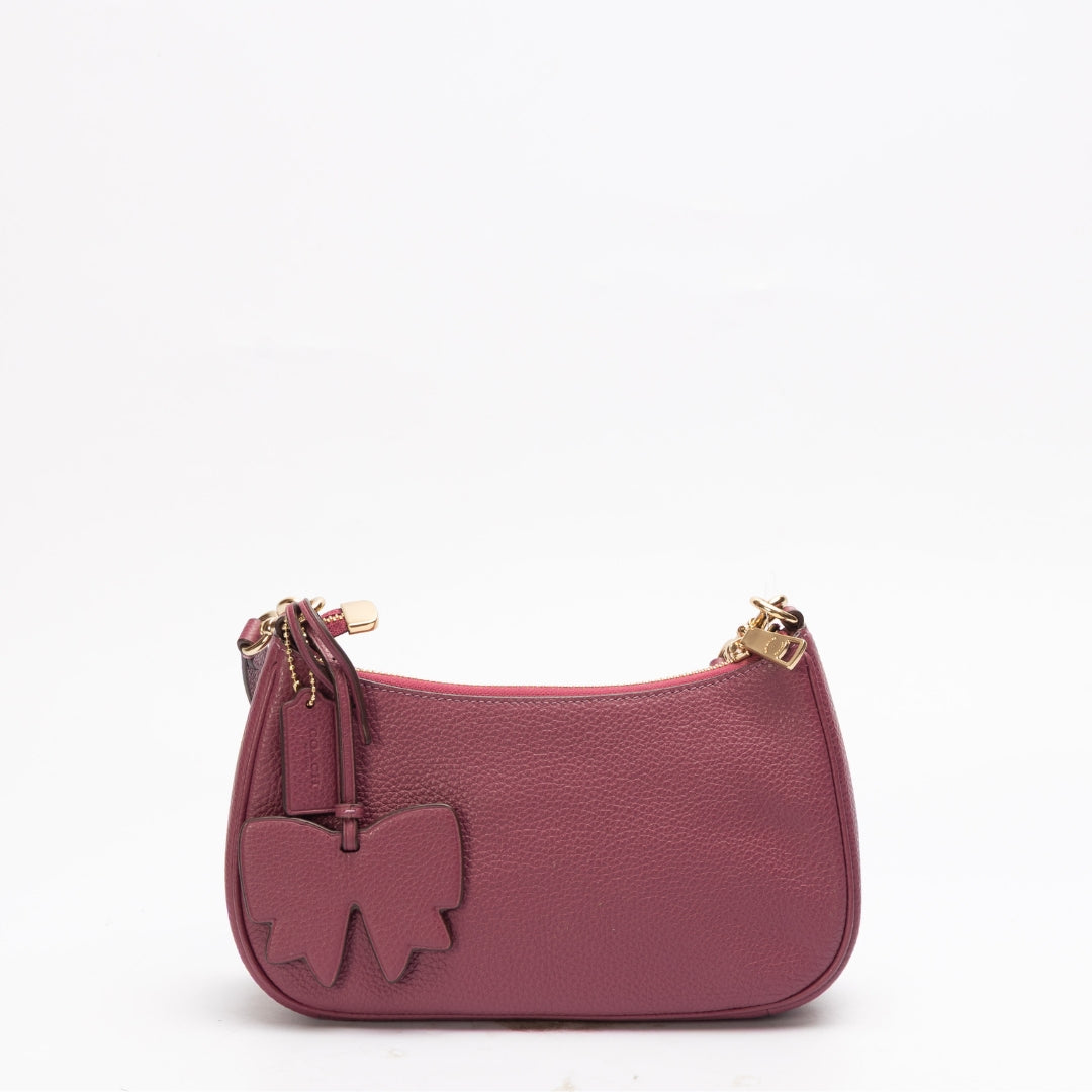 Coach Pink Signature Canvas Teri Shoulder Bag