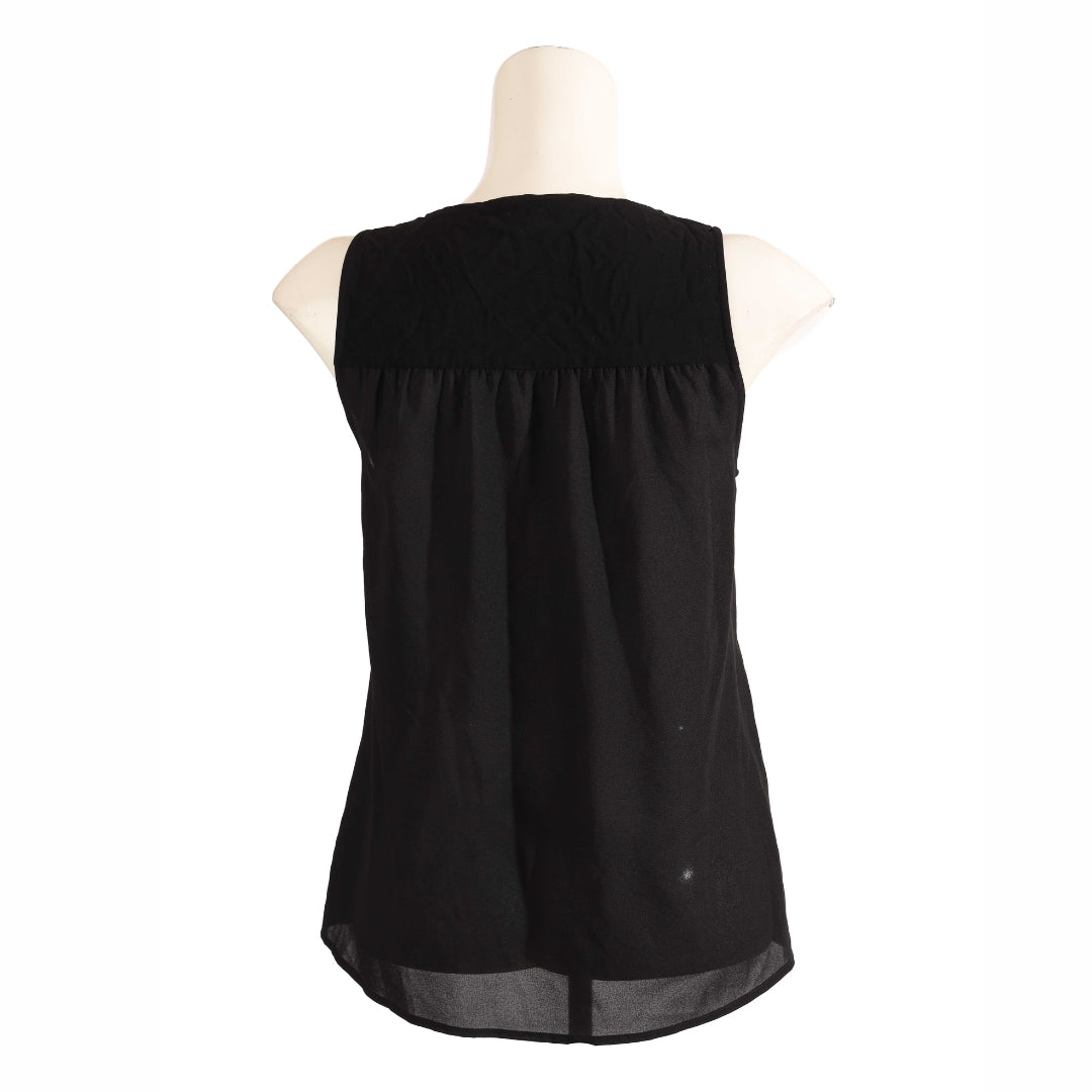 G By Guess Black Sleeveless Top