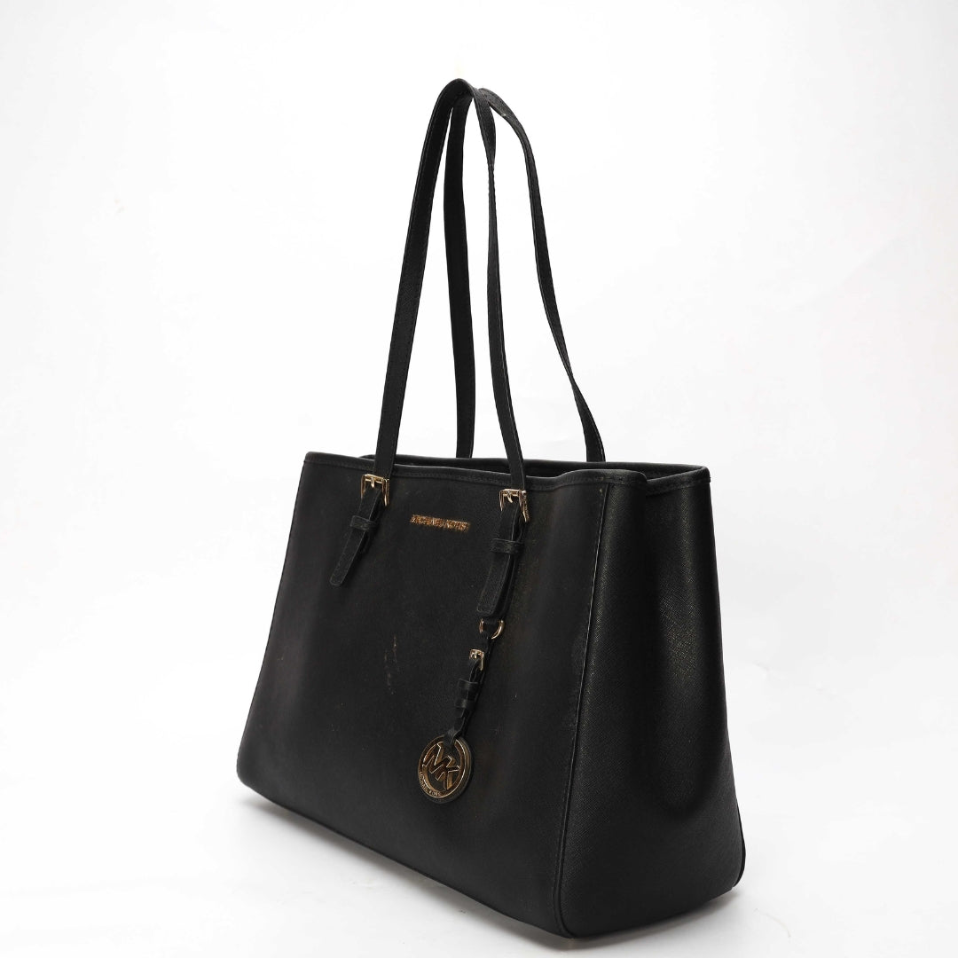 Michael Kors Jet Set Travel Medium Black Tote Bag
