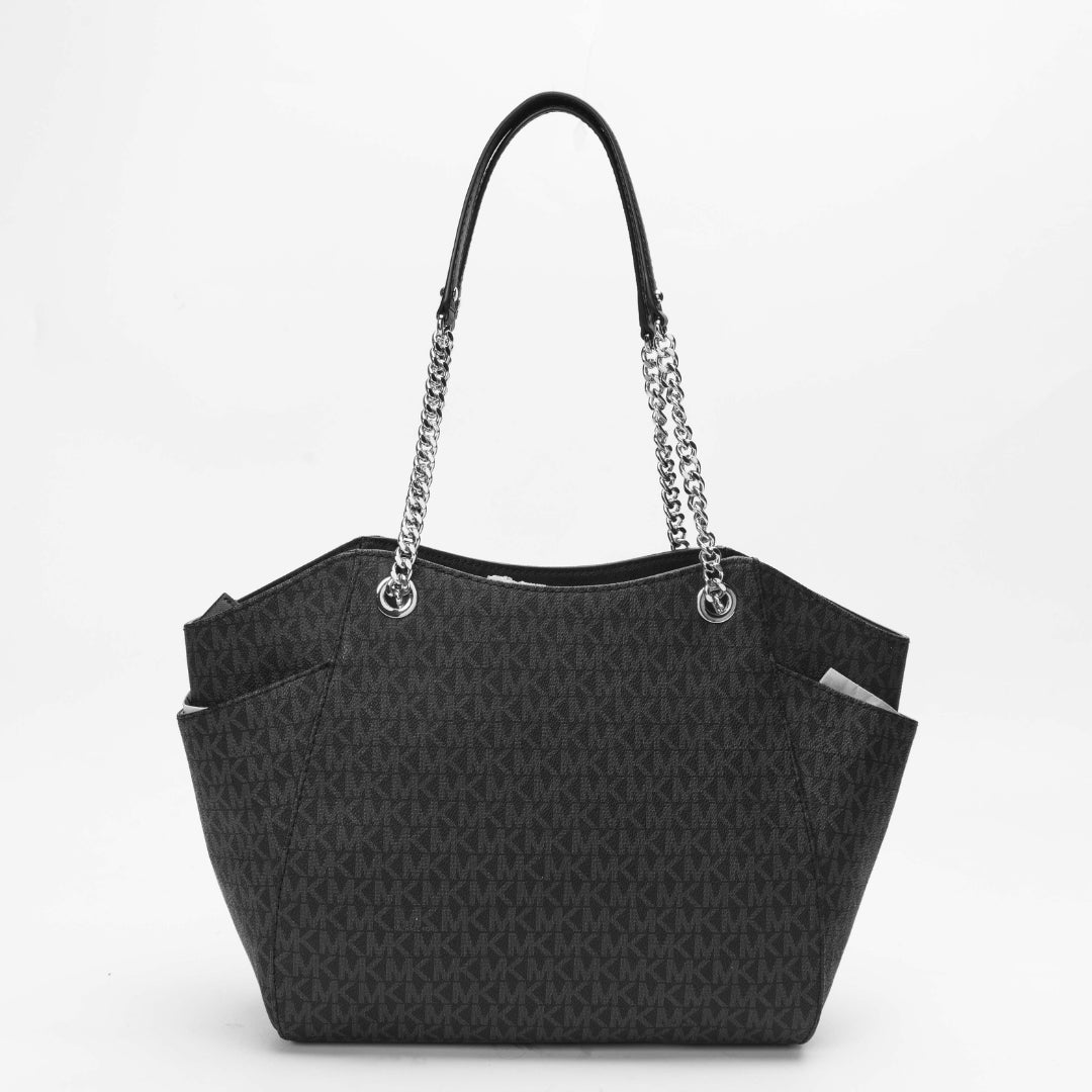 Michael Kors Black Jet Set Large Logo Tote