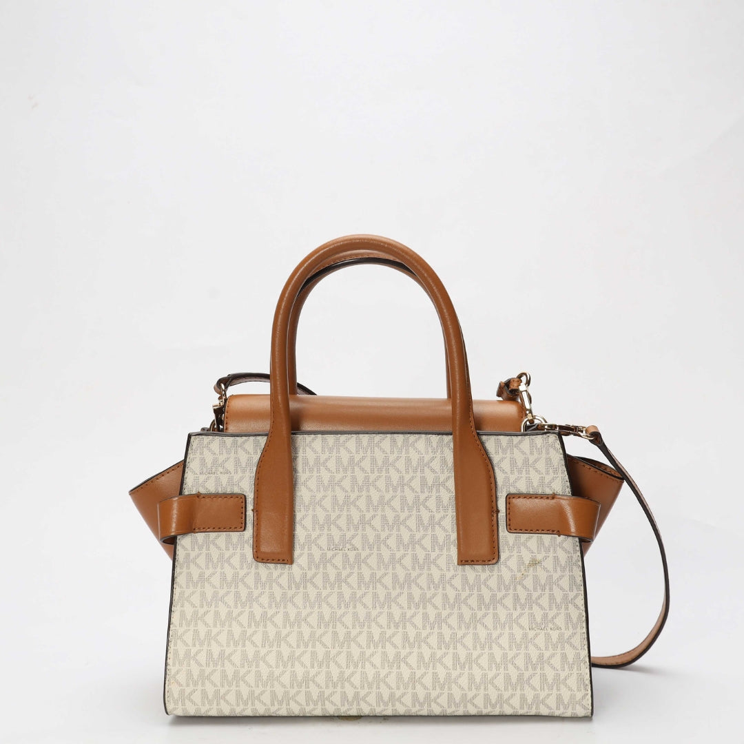 Michael Kors Vanilla & Acorn Carmen Satchel