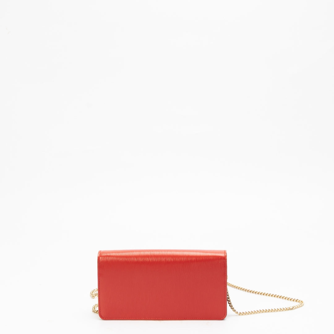 Prada Red Vitello Move Wallet on Chain