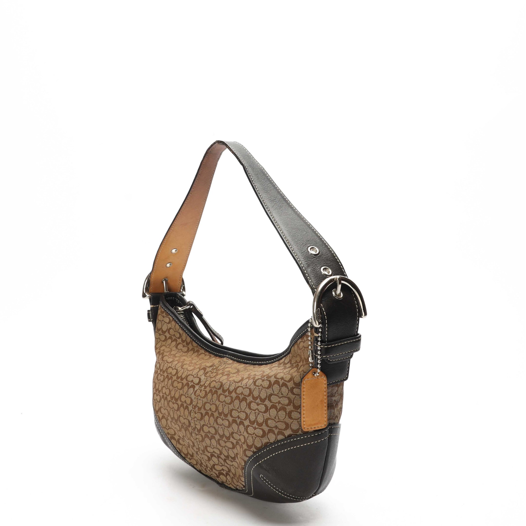 Coach Signature Suede Hobo