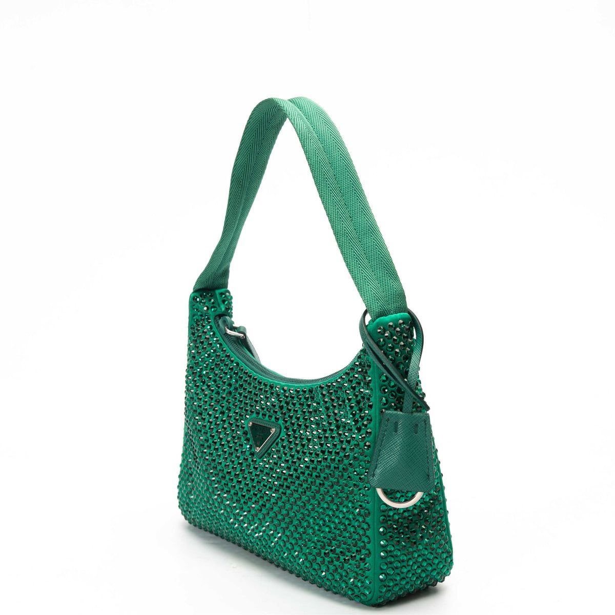 Prada Green Crystals Shoulder Bag