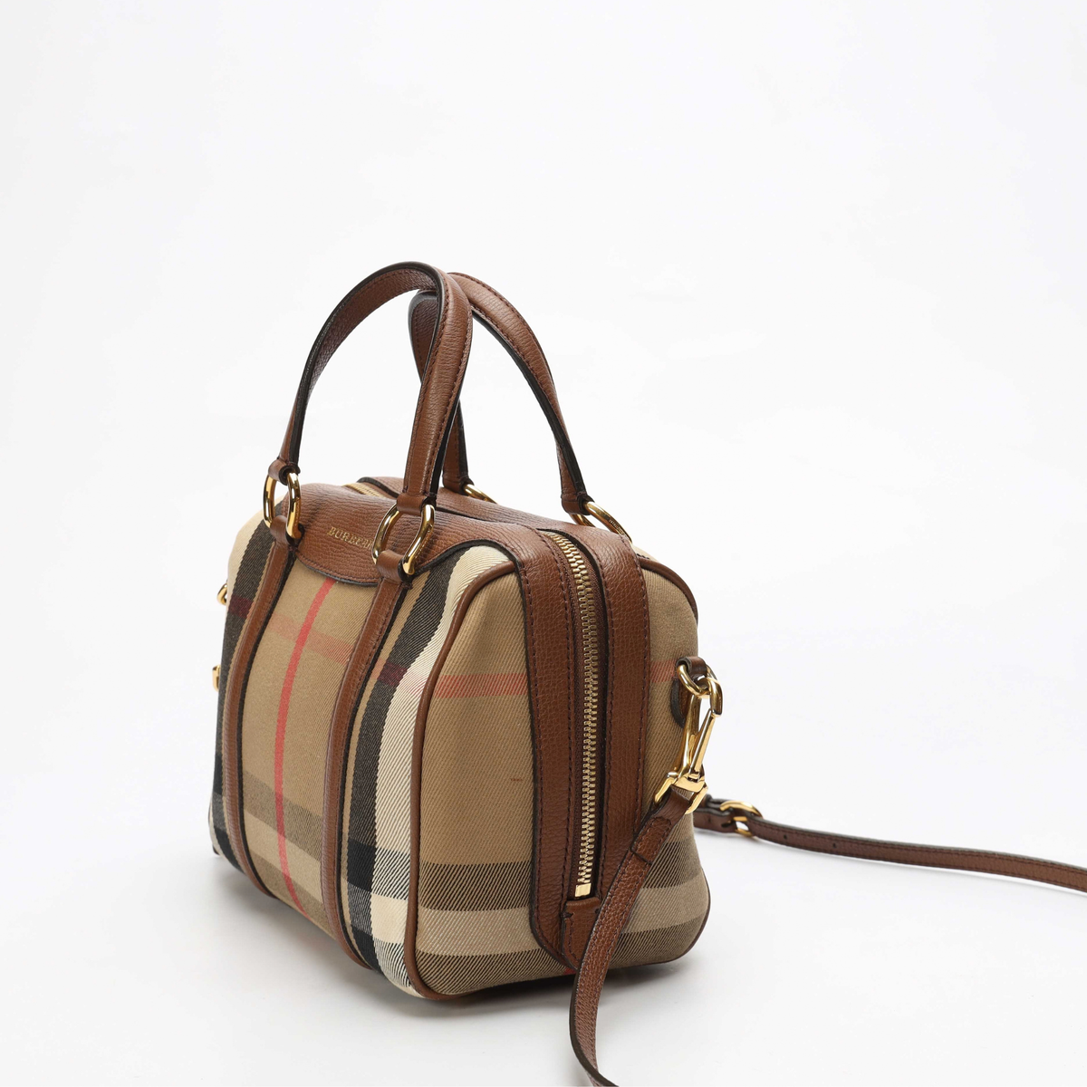 Burberry House Check Top Handle Satchel