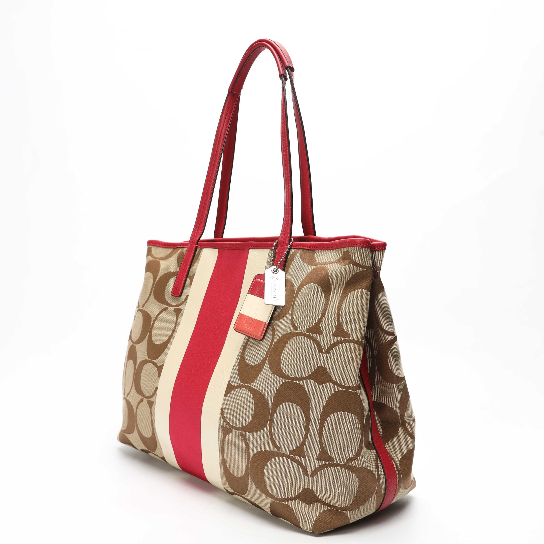 Coach Hamptons Signature Stripe Tote